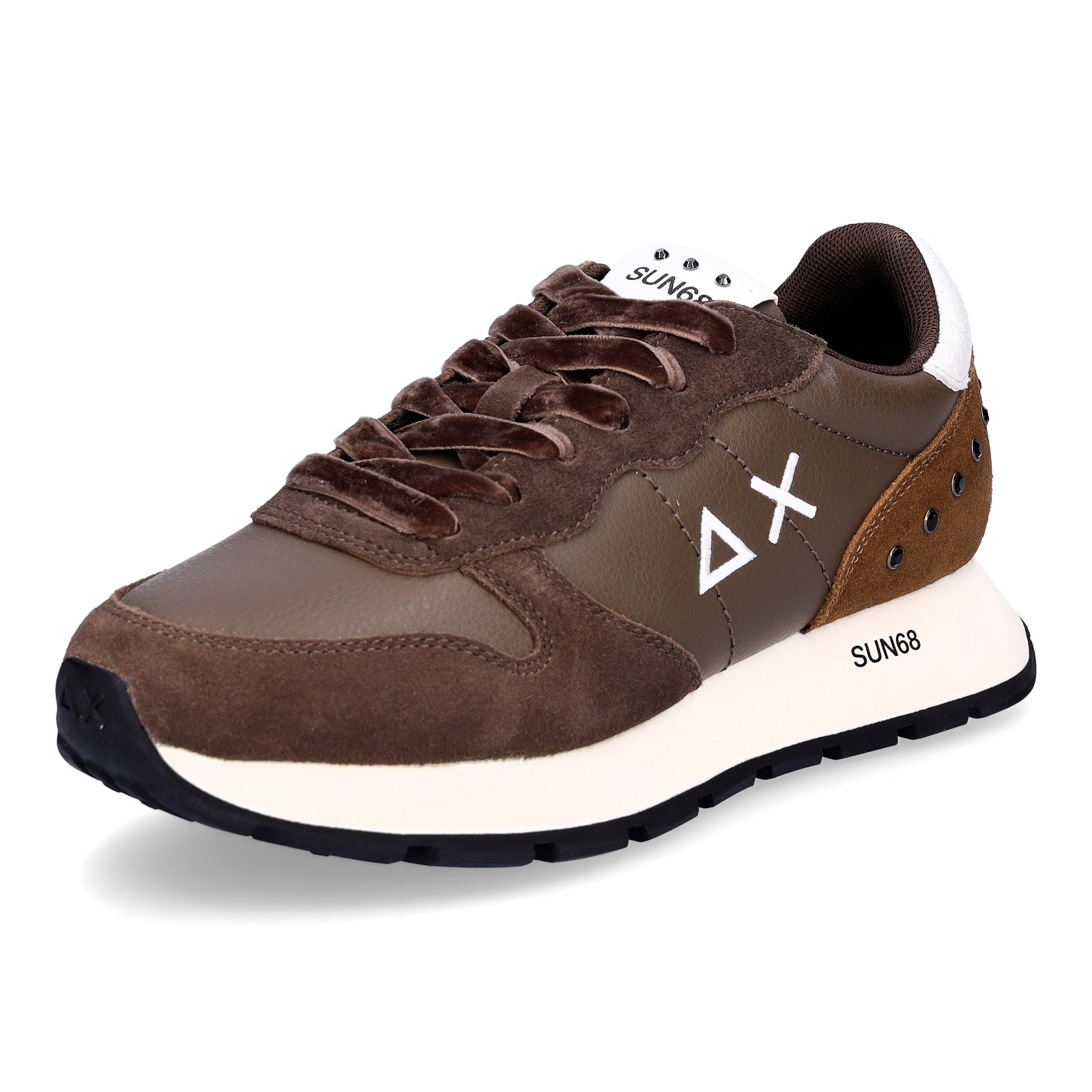 Sun68 Damen Sneaker Ally Studs braun