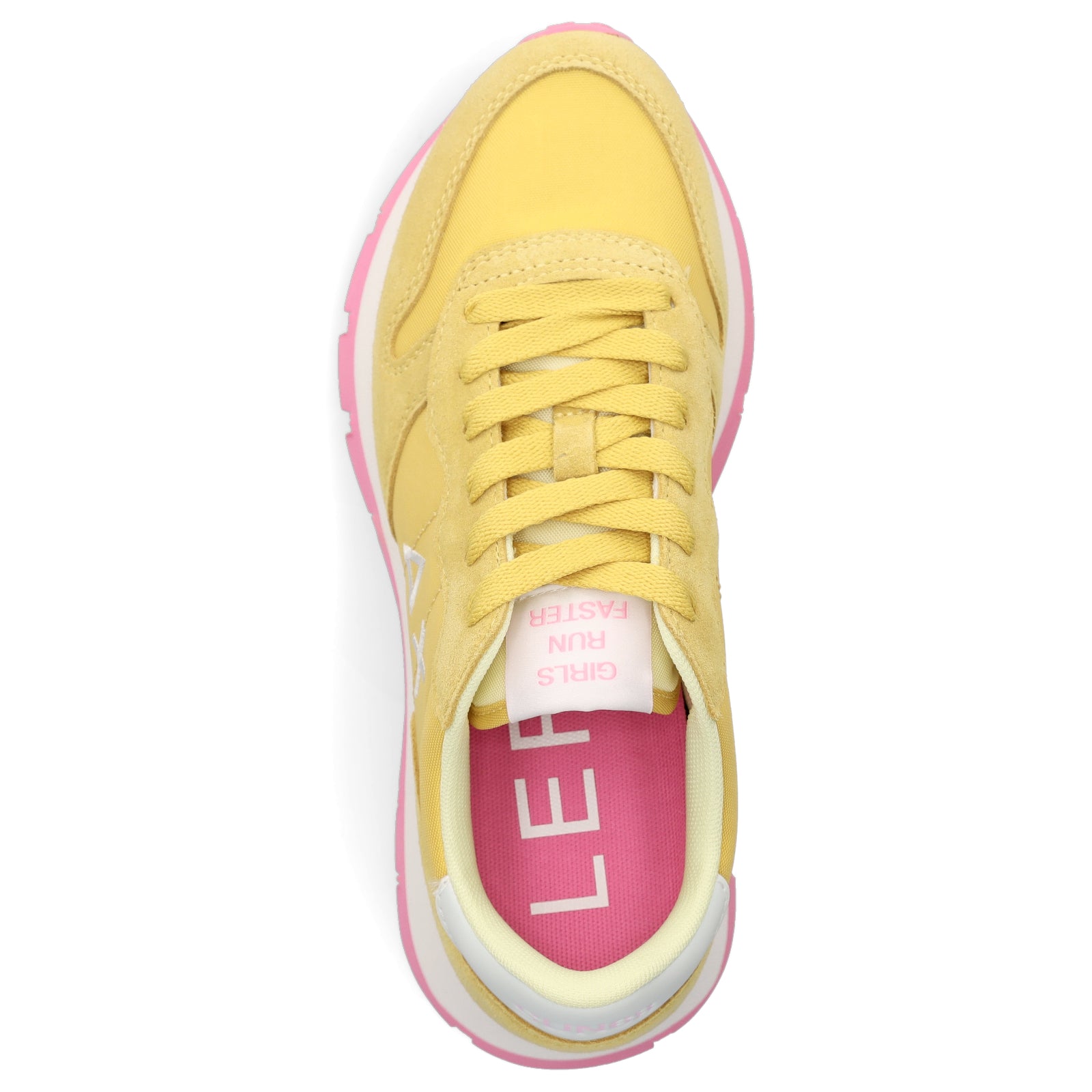 Sun68 women's sneakers Ally Solid nylon yellow