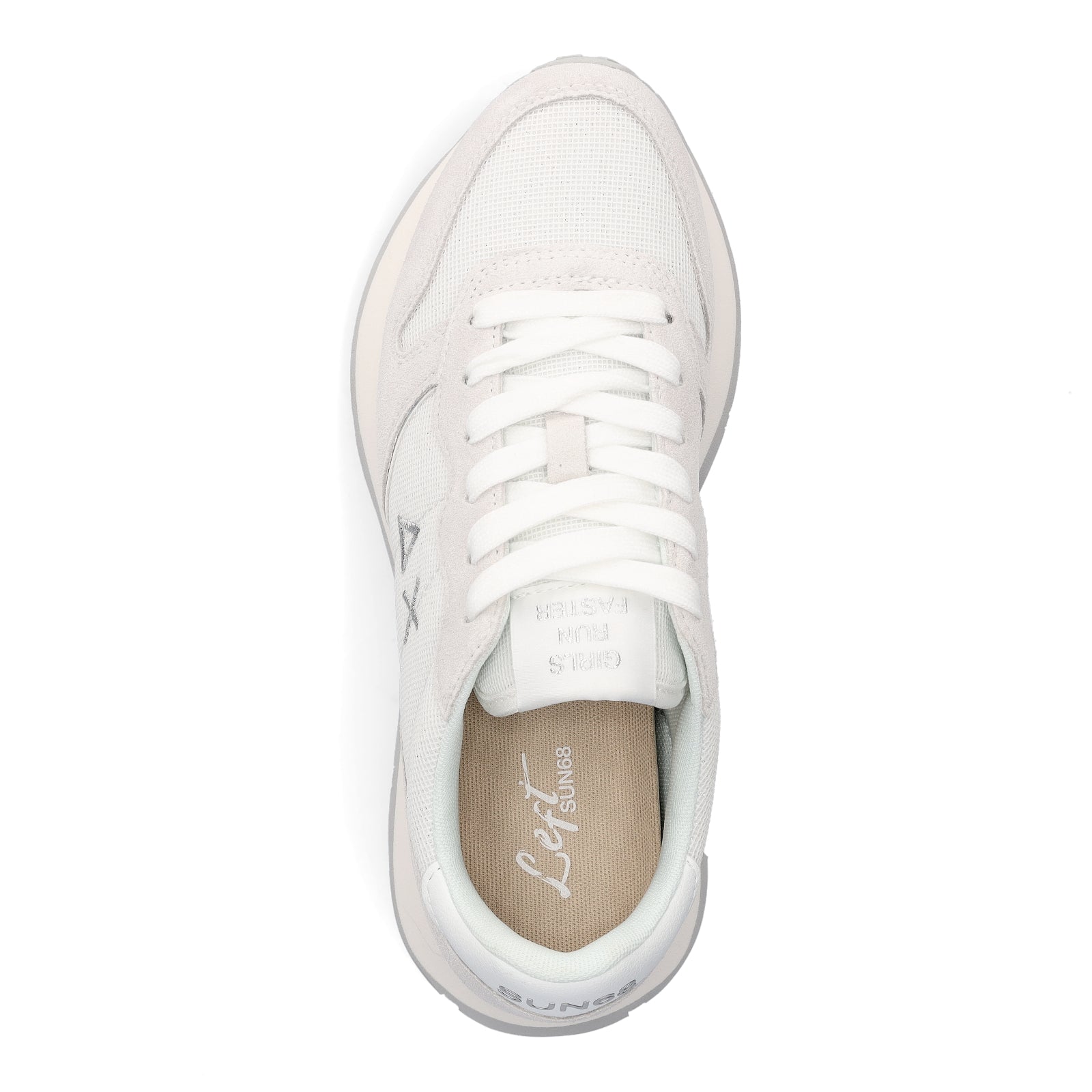 Sun68 Damen Sneaker Ally Glitter Textile weiß grau