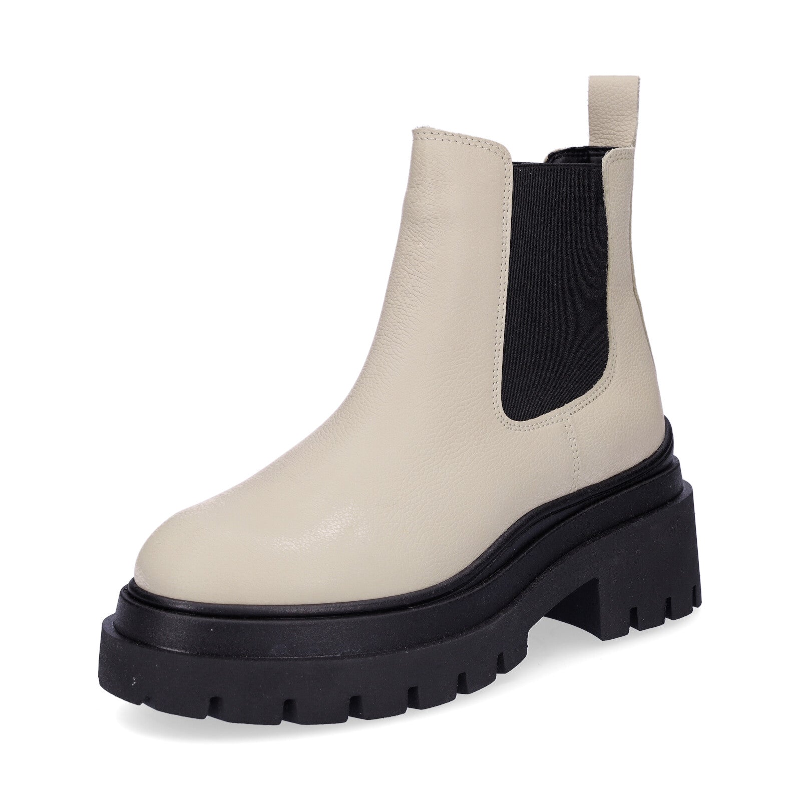 Tamaris Chelsea 1-25463-45 Stivali Donna - Elaschetti, Zip Laterale, Suola Intercambiabile, Dettagli Brogue, Beige