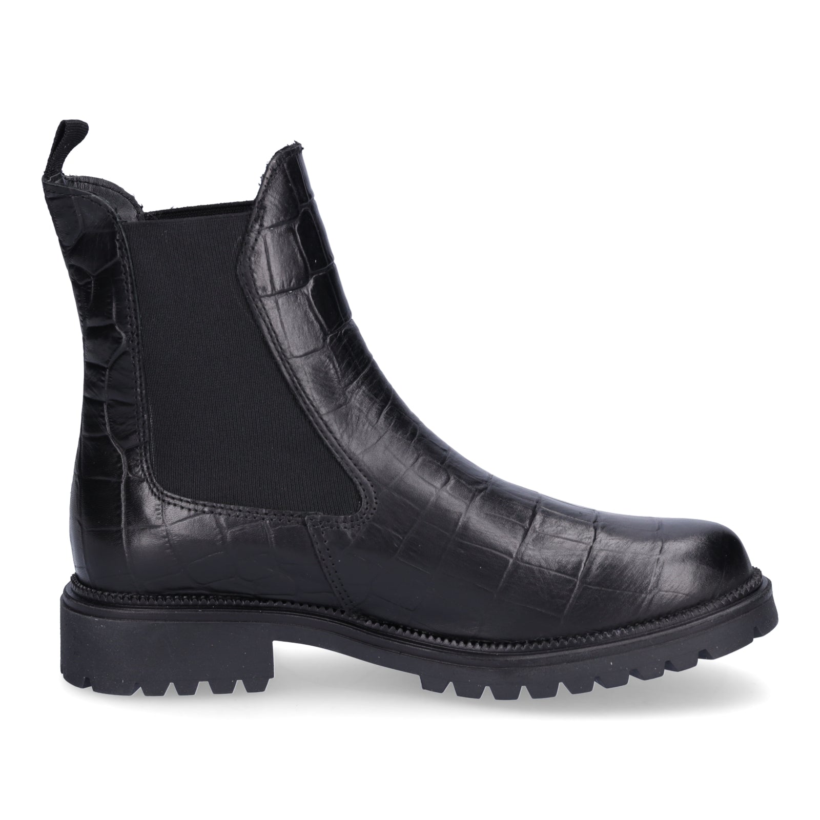 Tamaris Damen Chelsea Boot schwarz croco