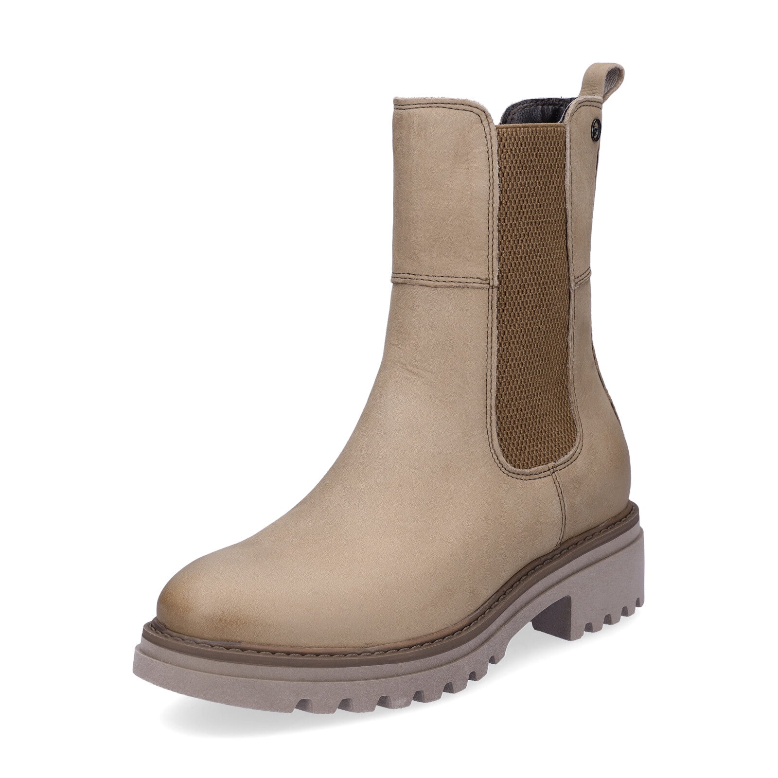 Tamaris women's Chelsea boot taupe