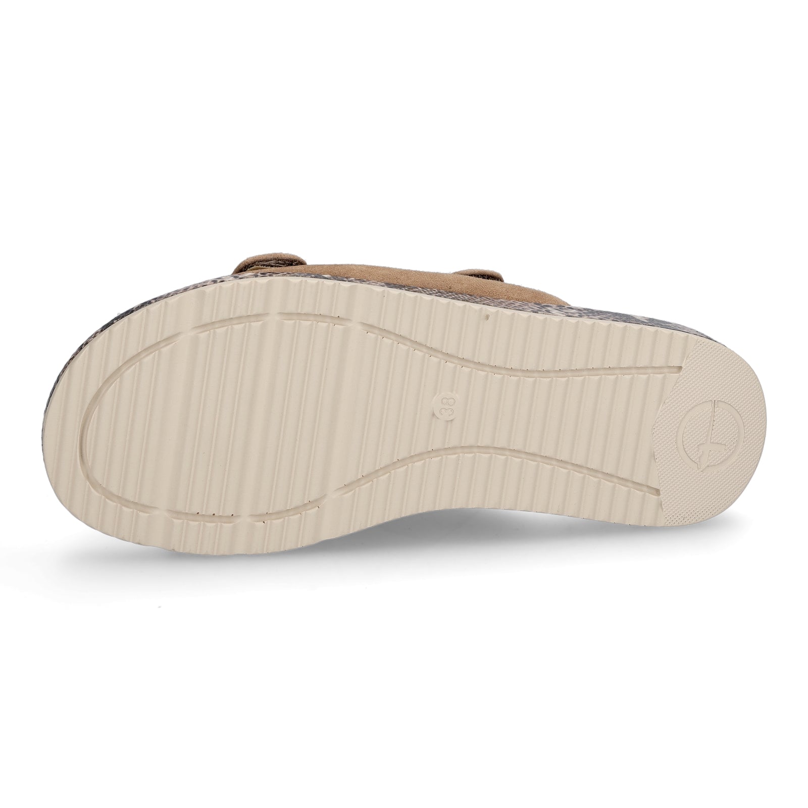 Tamaris women's mules beige python