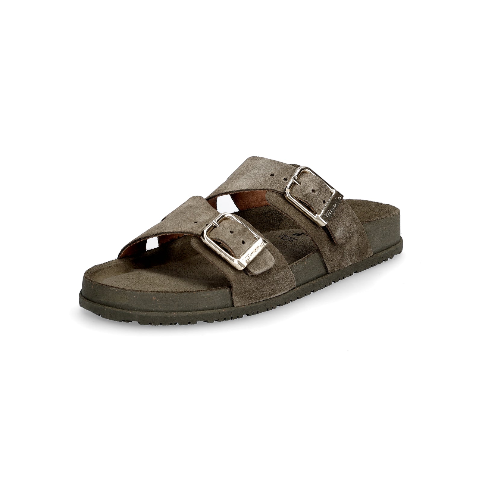 Tamaris women's mules olive