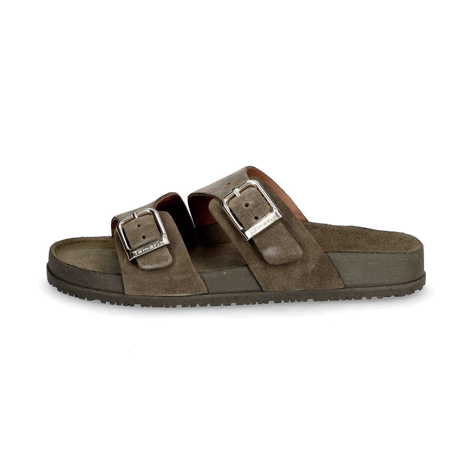 Tamaris women's mules olive