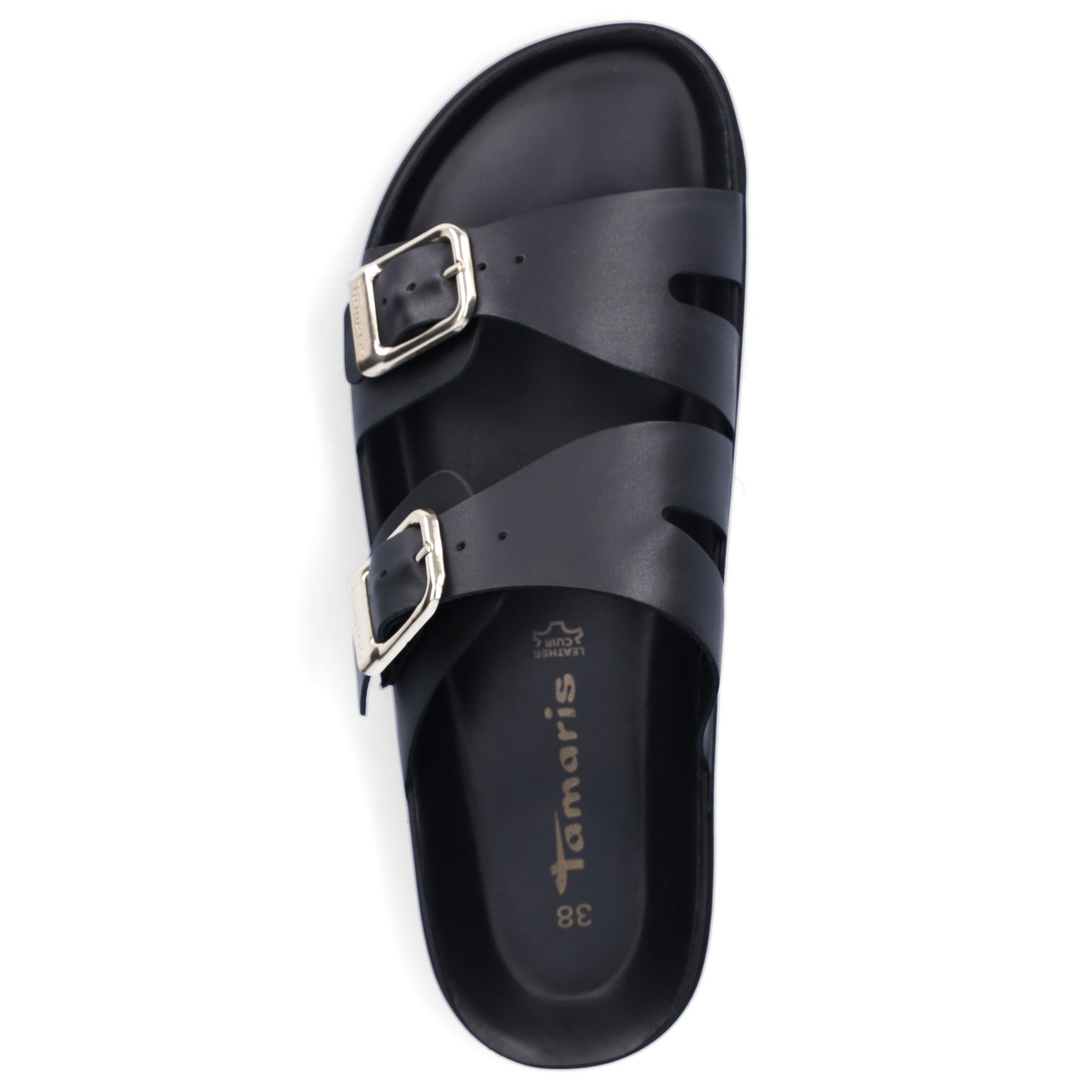 Tamaris Damen Pantolette schwarz