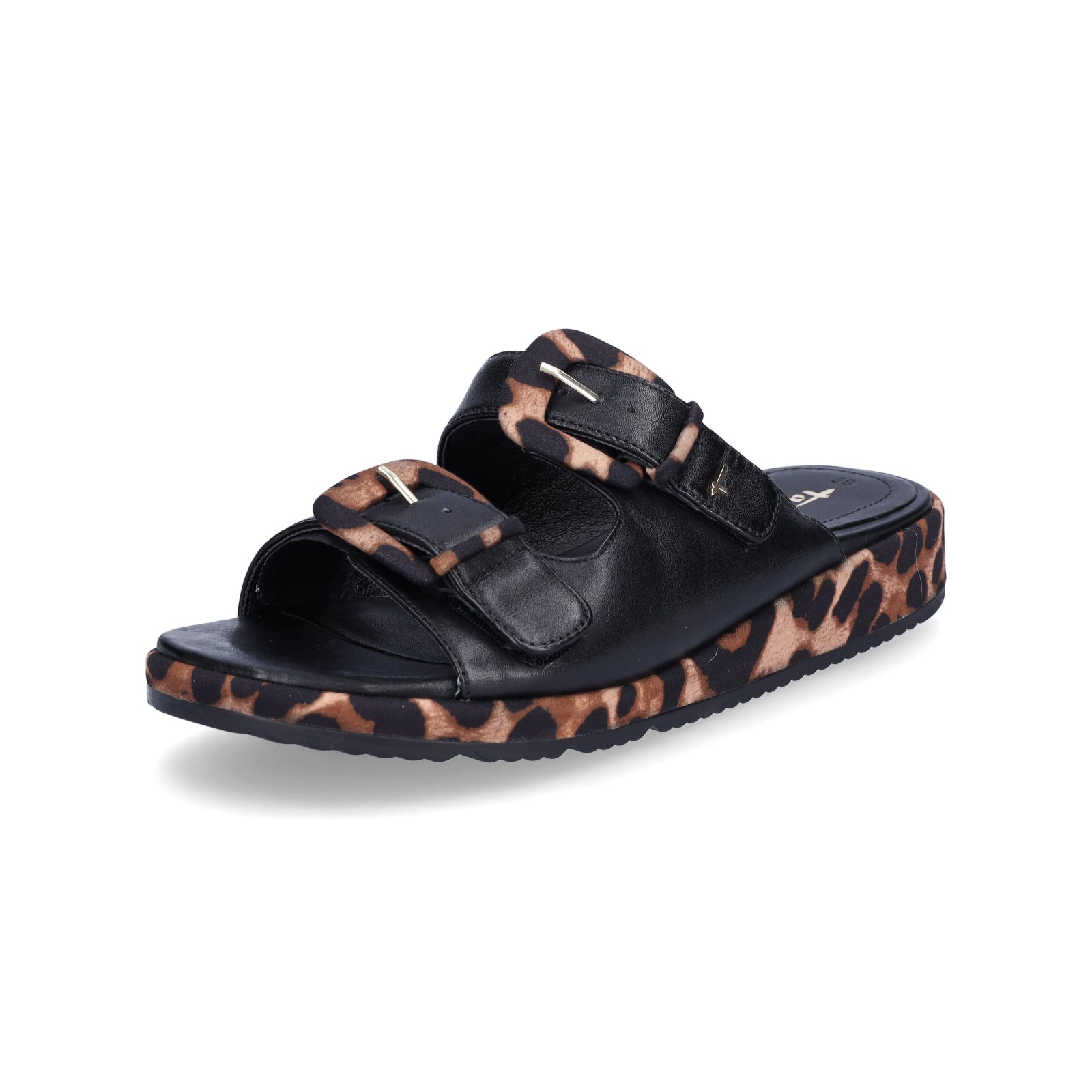 Tamaris Damen Pantolette schwarz leo