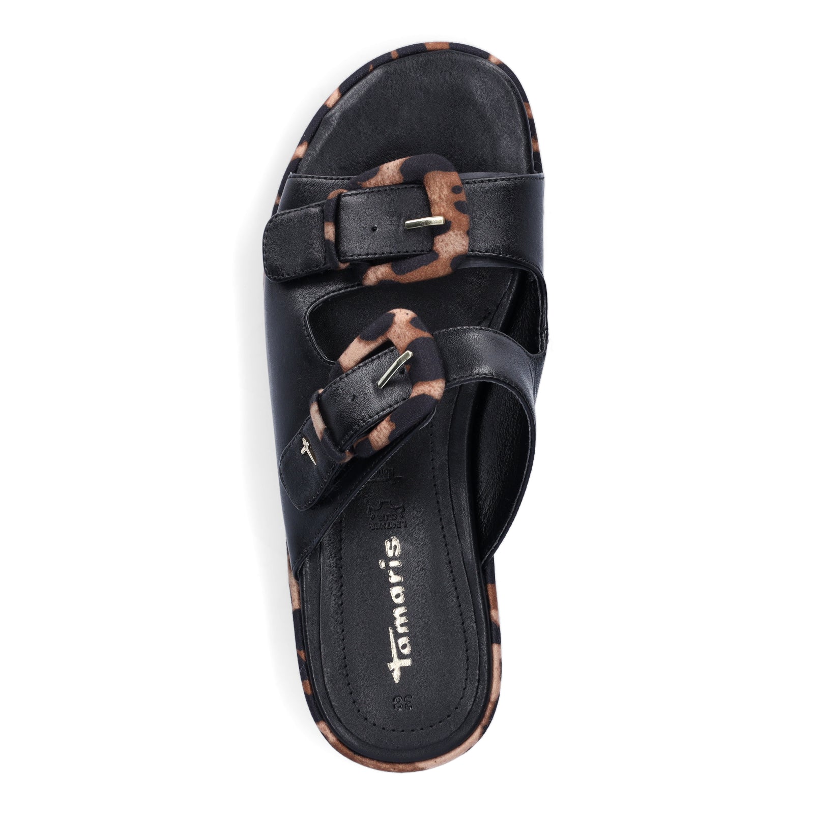 Tamaris Women's Mules Black Leopard