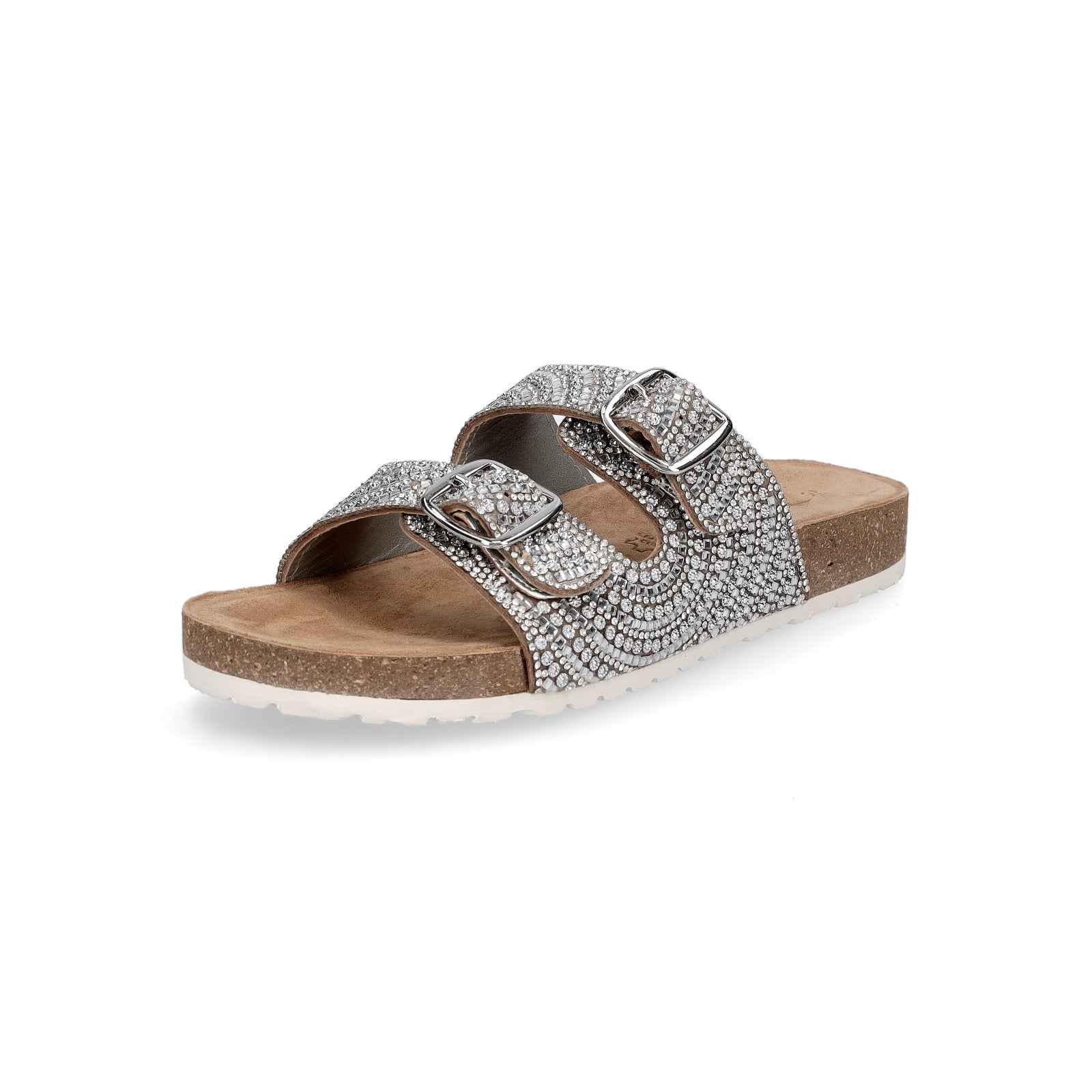 Tamaris women's mules silver