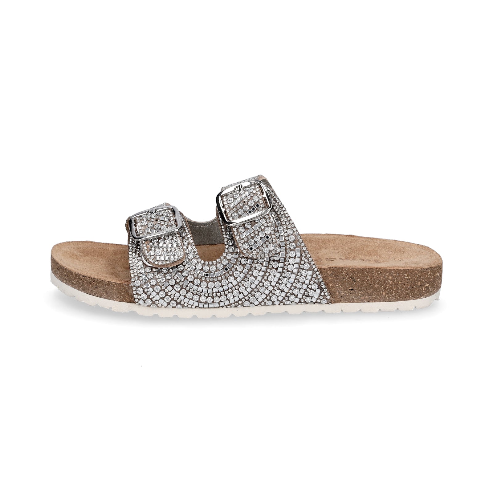 Tamaris women's mules silver