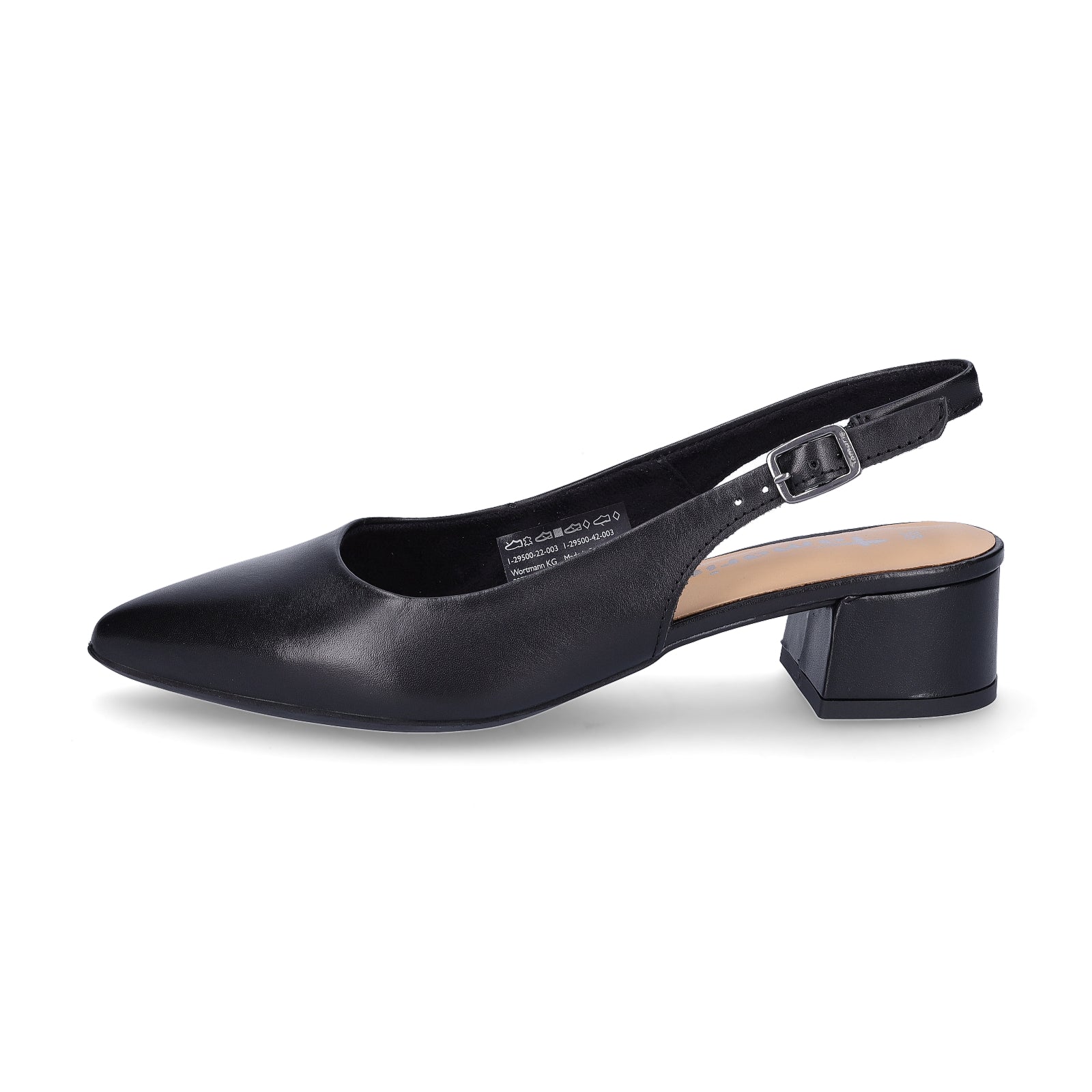 Tamaris Damen Leder Slingpumps schwarz