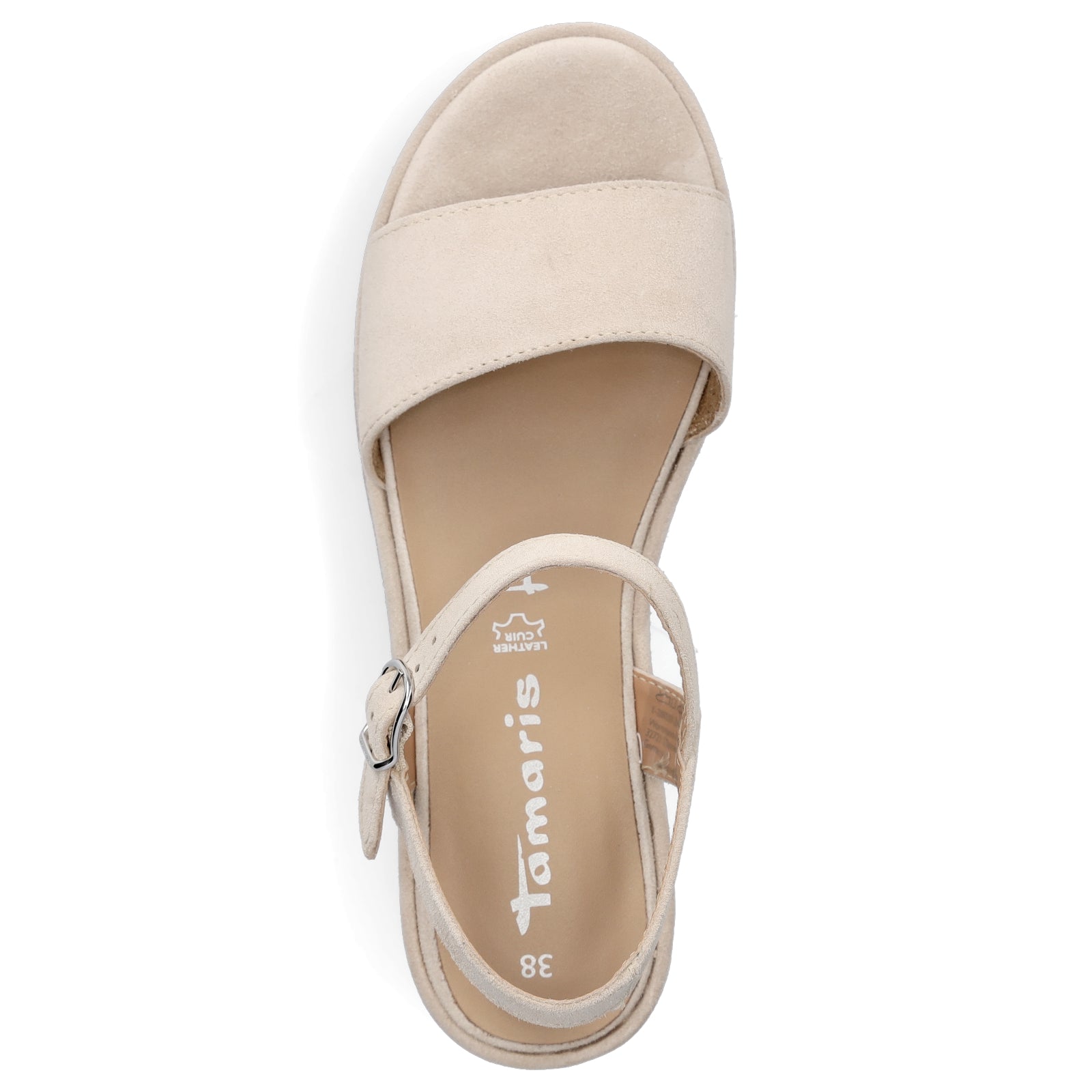 Tamaris Damen Plateau Sandalette beige