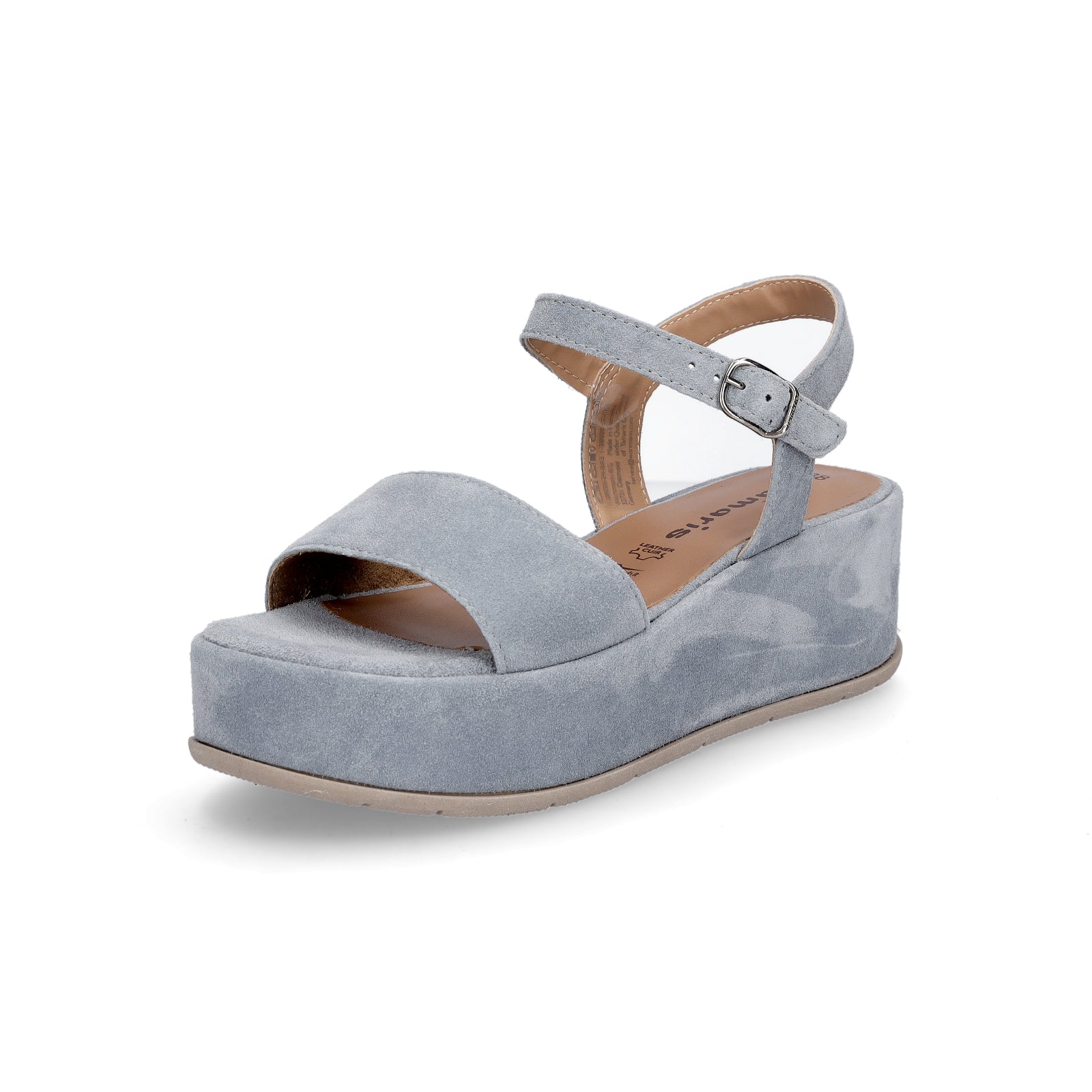 Tamaris women's platform sandal light blue 1-28020-42-8A3