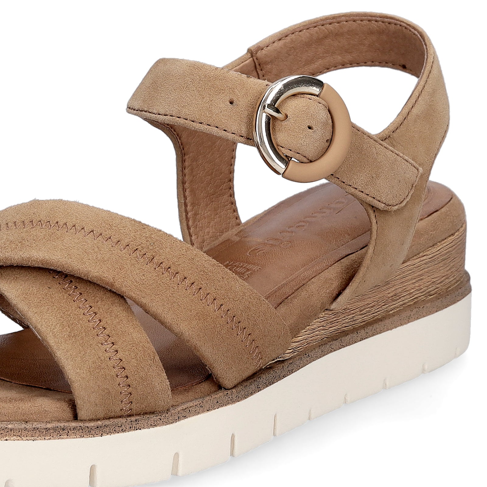 Tamaris women wedge sandal brown