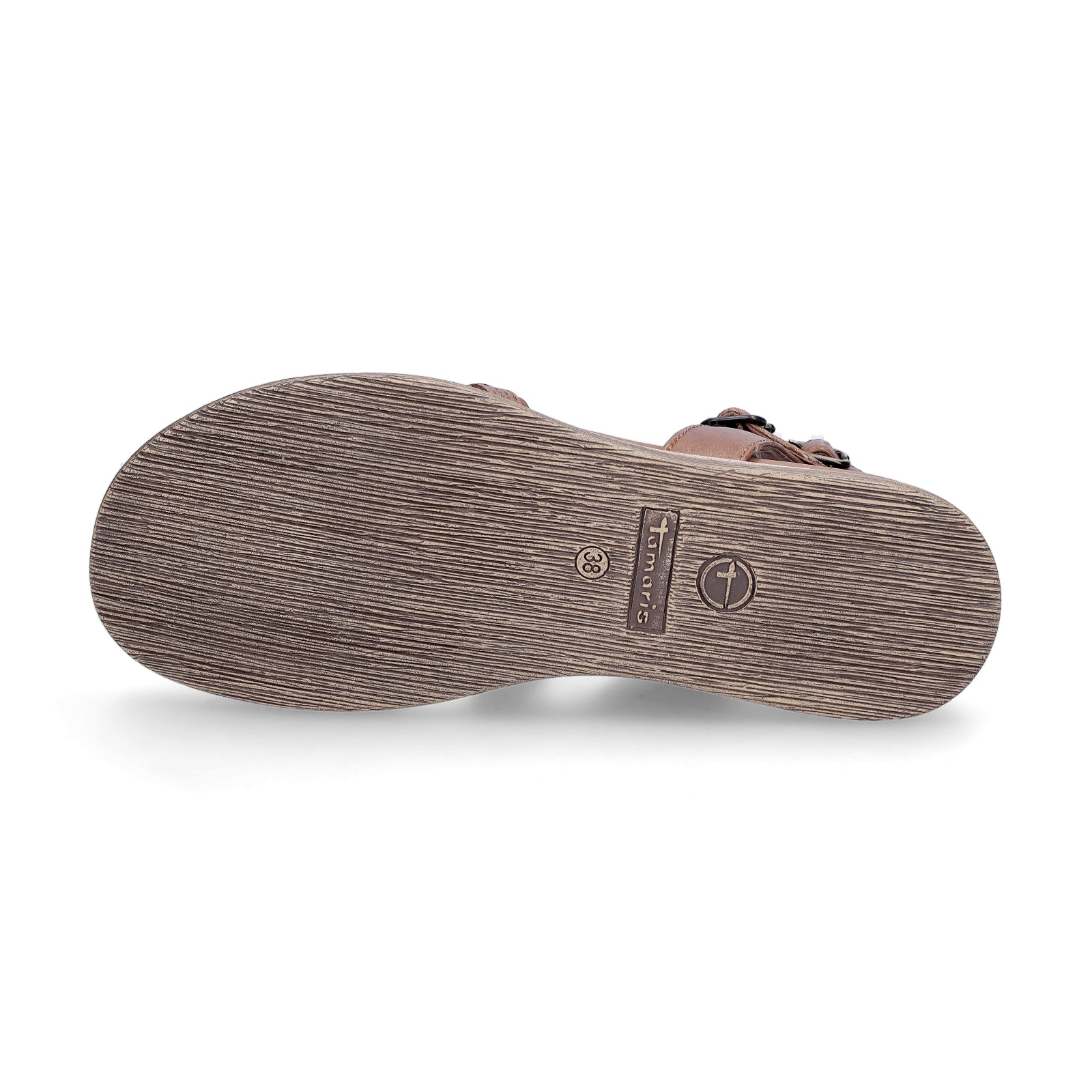Tamaris women's strappy sandals cognac