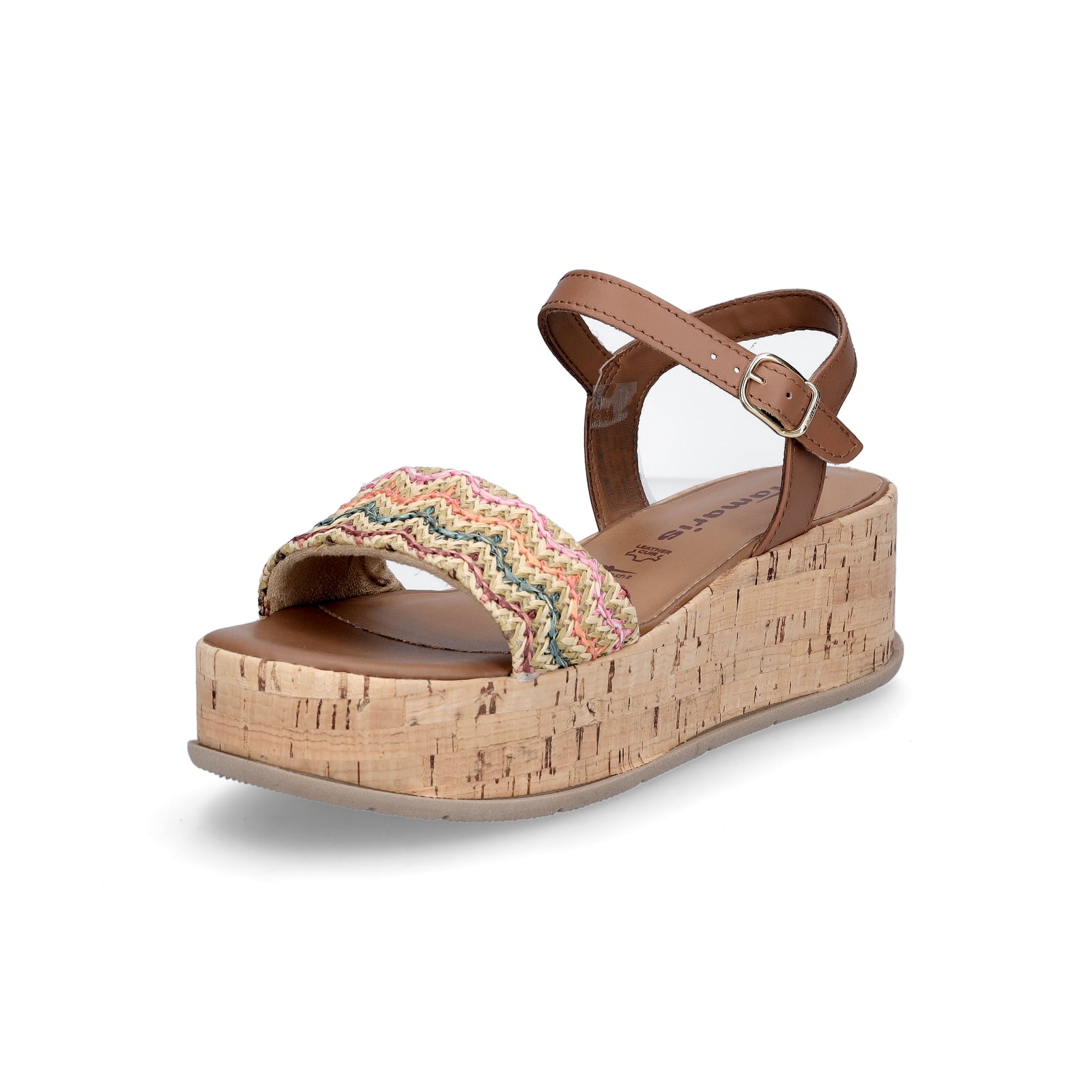 Tamaris women's platform sandal brown