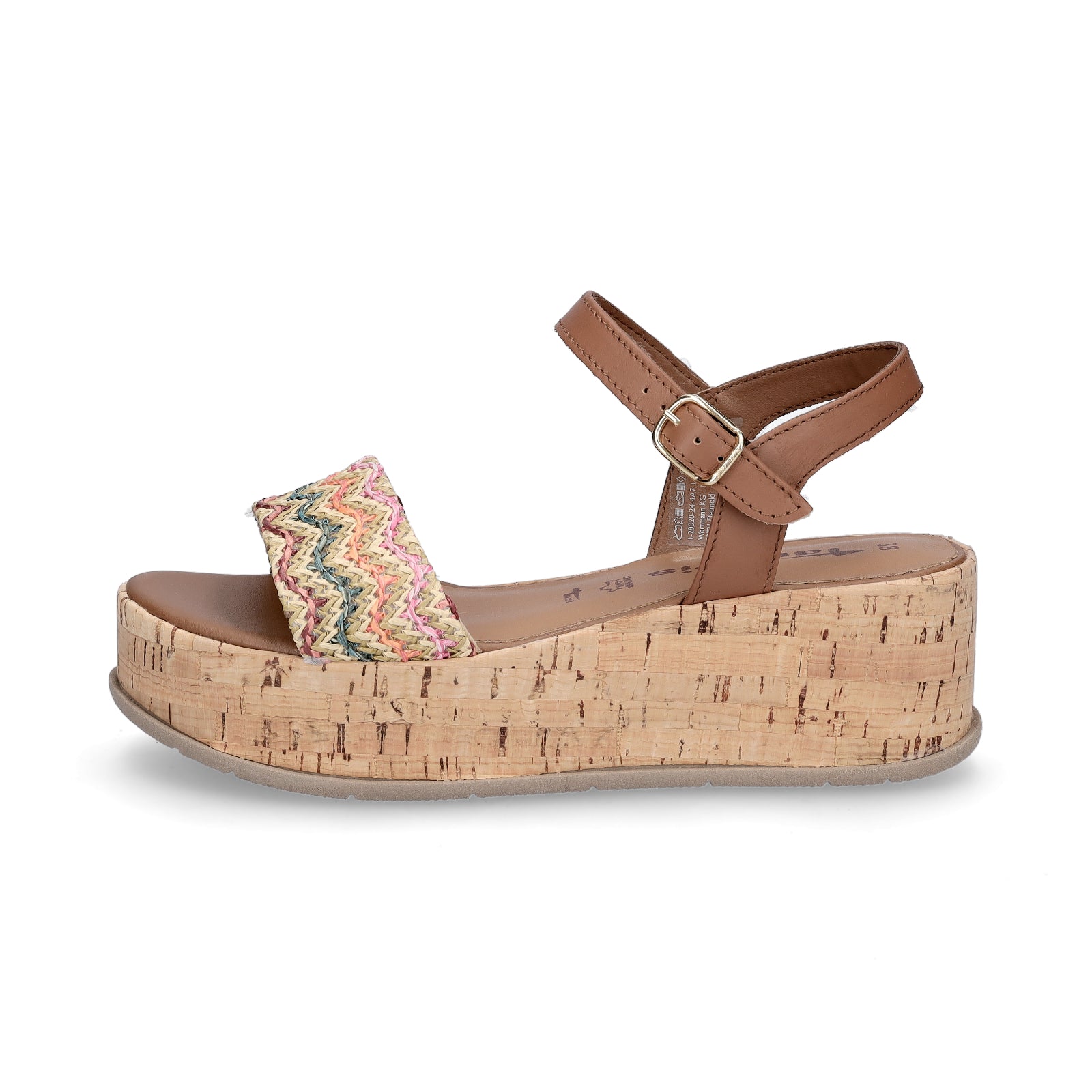 Tamaris women's platform sandal brown