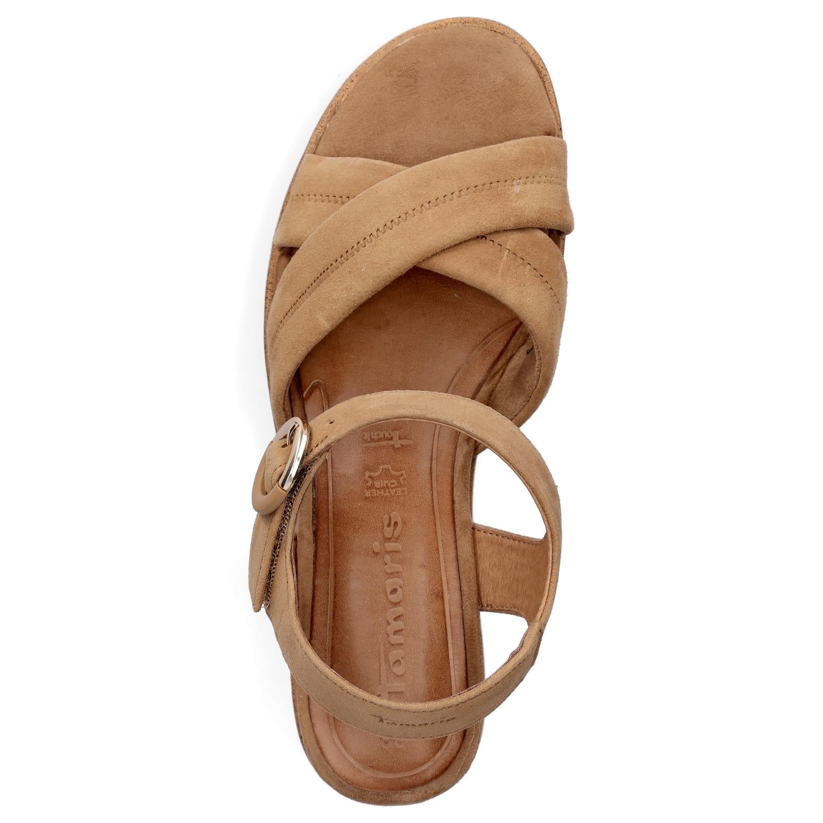 Tamaris women wedge sandal brown