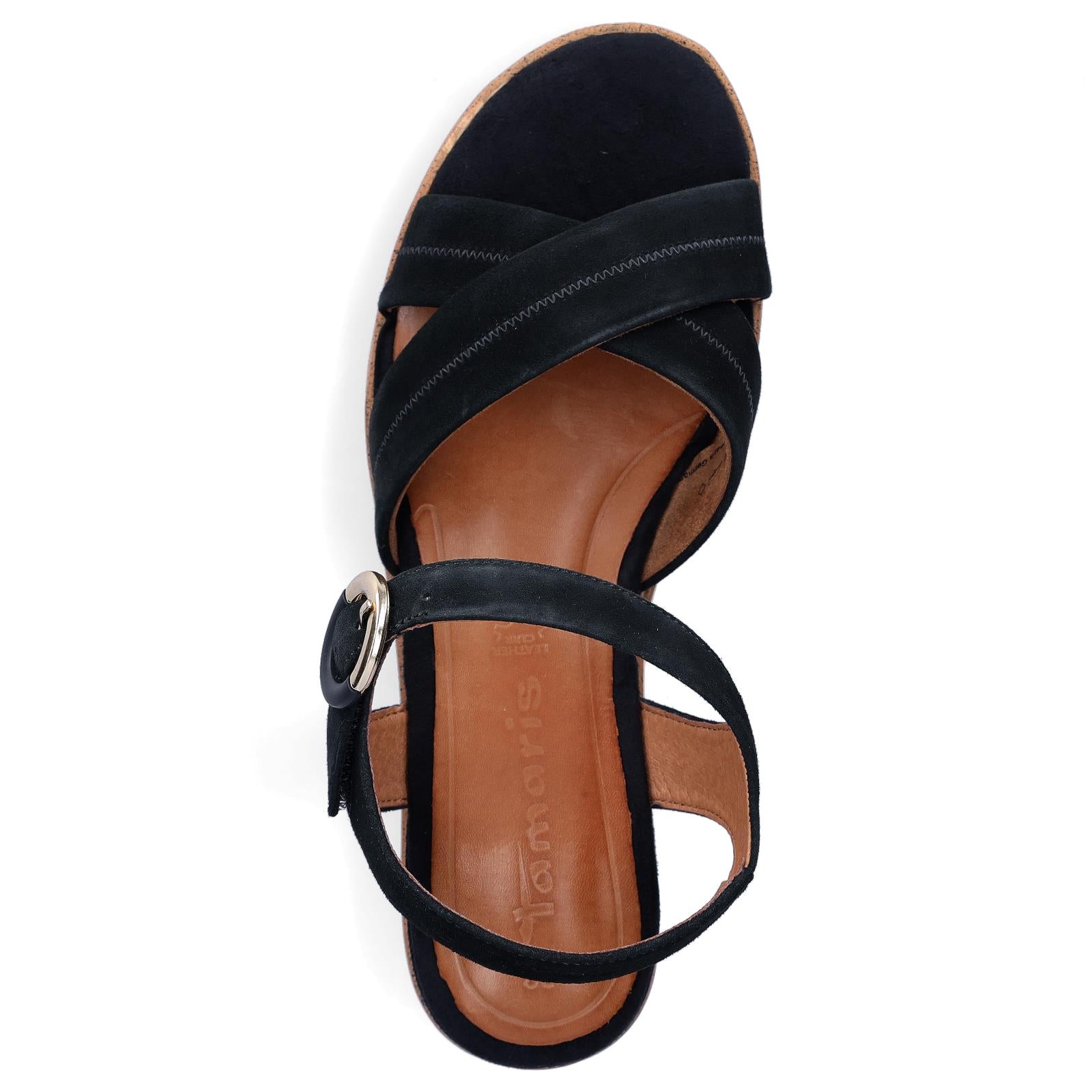 Tamaris Damen Keilsandalette blau