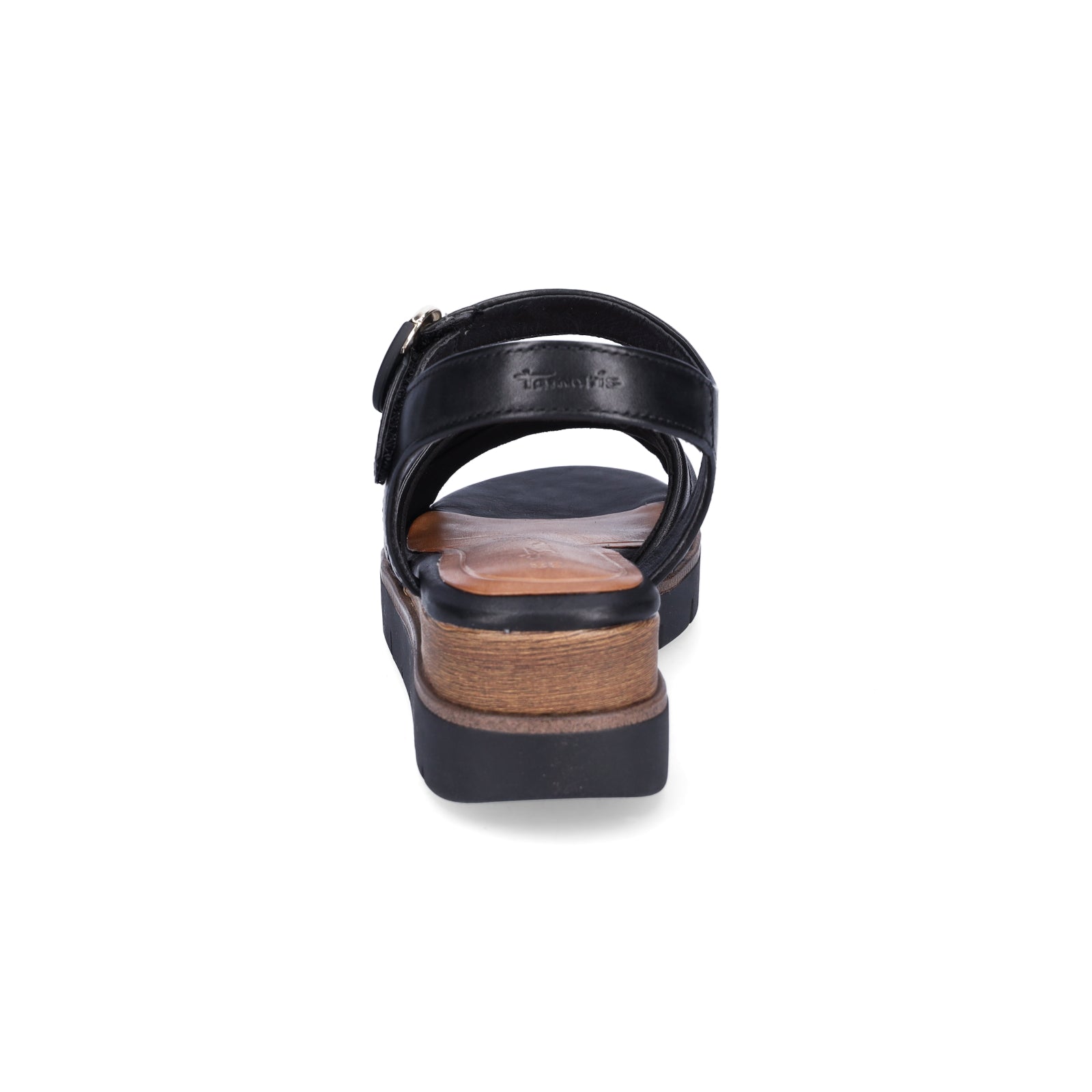 Tamaris women's wedge sandals black
