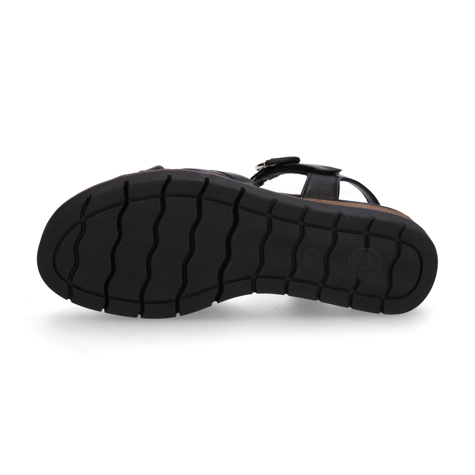 Tamaris women's wedge sandals black