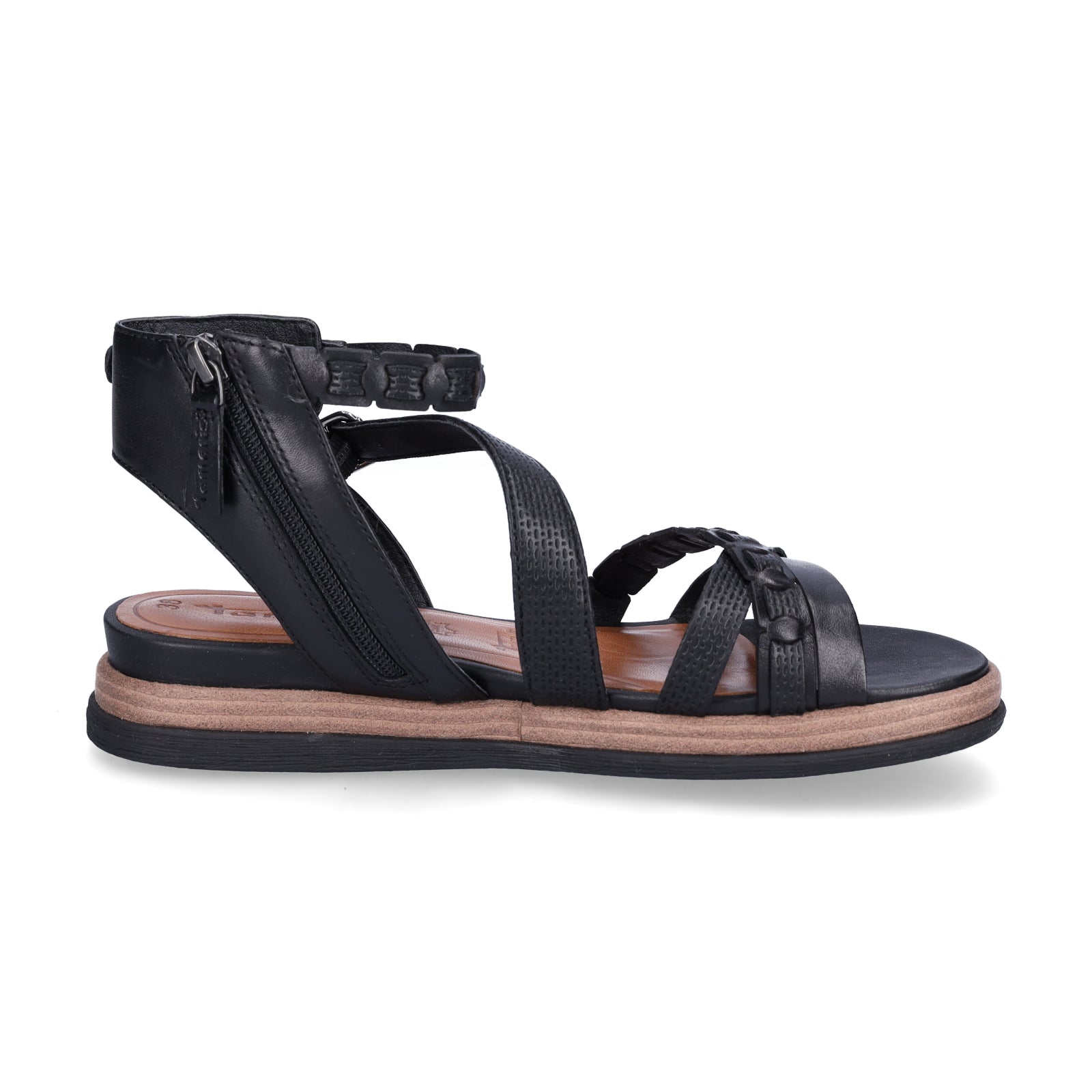 Tamaris women's strappy sandals black