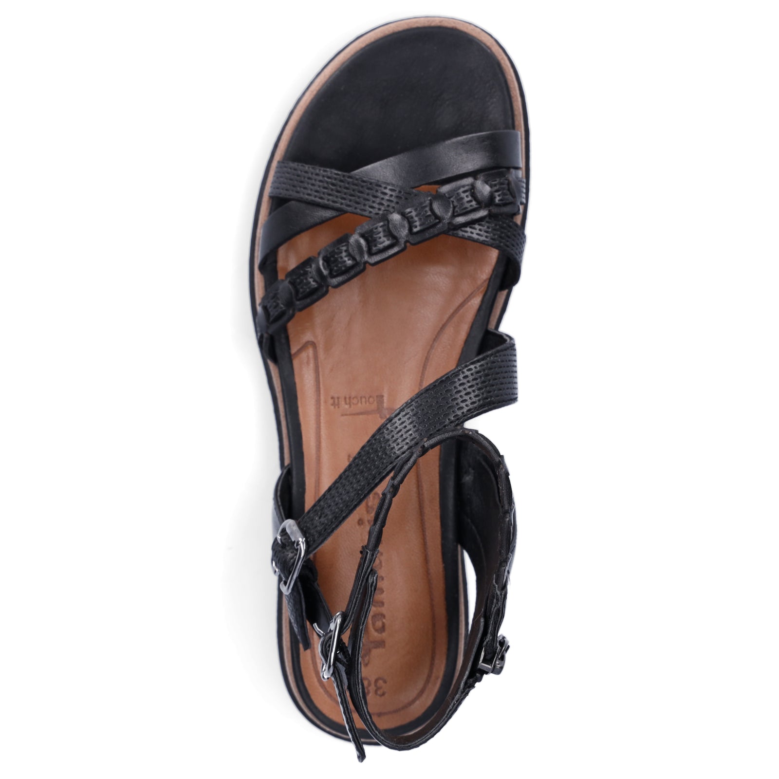 Tamaris women's strappy sandals black