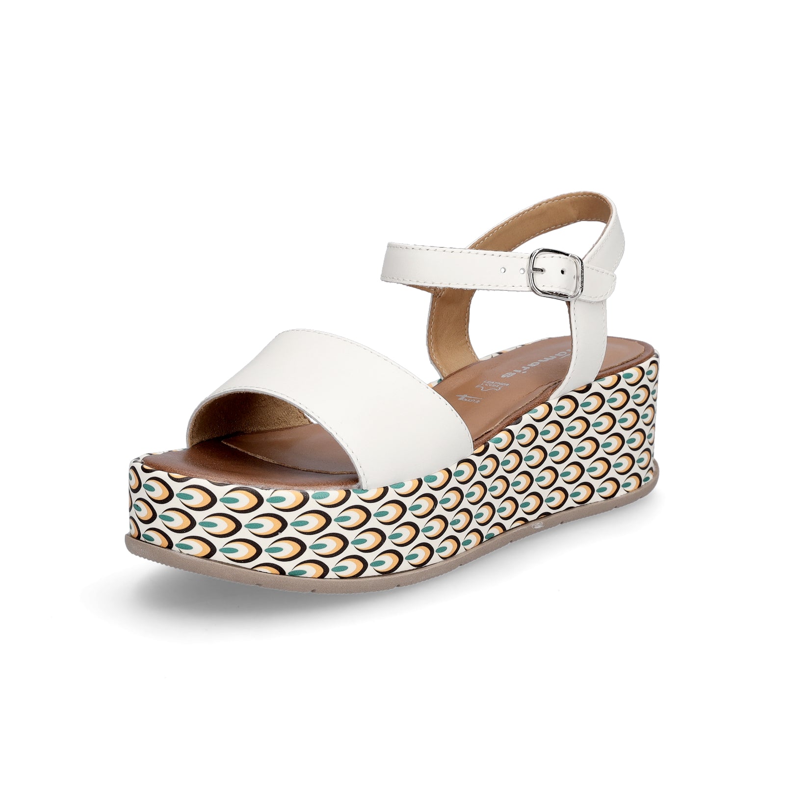 Tamaris Damen Plateau Sandalette weiß