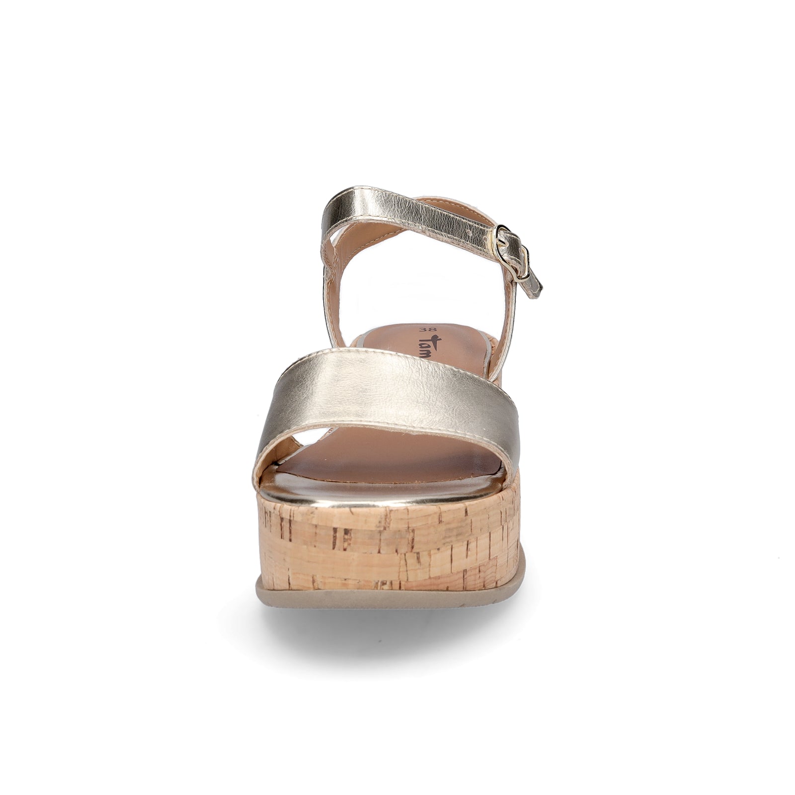 Tamaris Damen Plateau Sandalette gold metallic