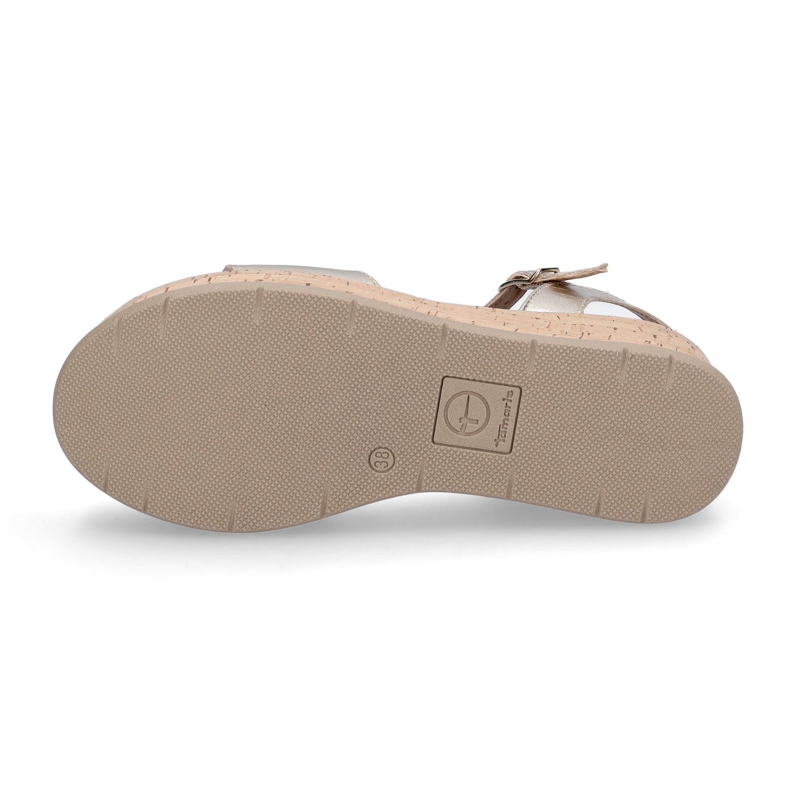 Tamaris Damen Plateau Sandalette gold metallic
