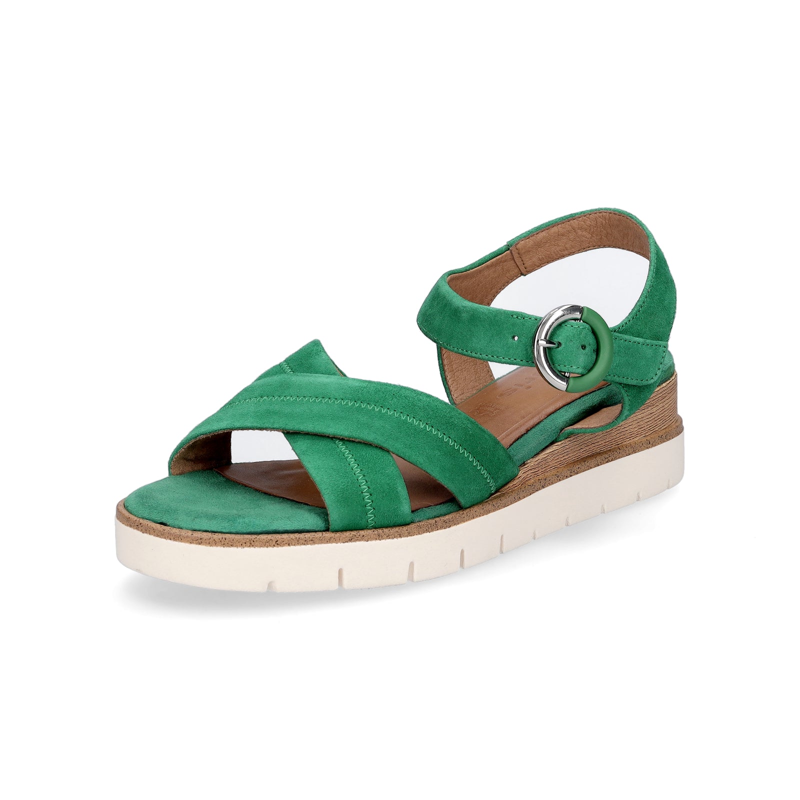 Tamaris women's wedge sandals green