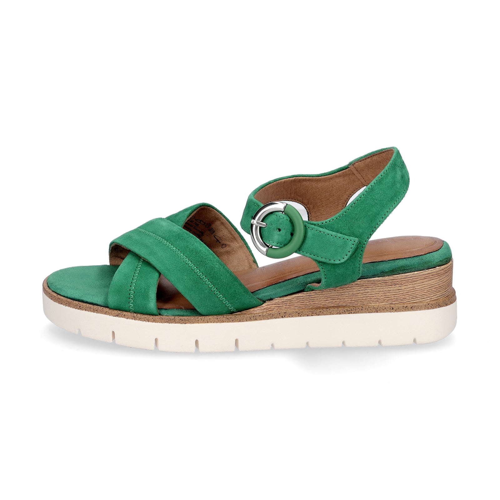 Tamaris women's wedge sandals green