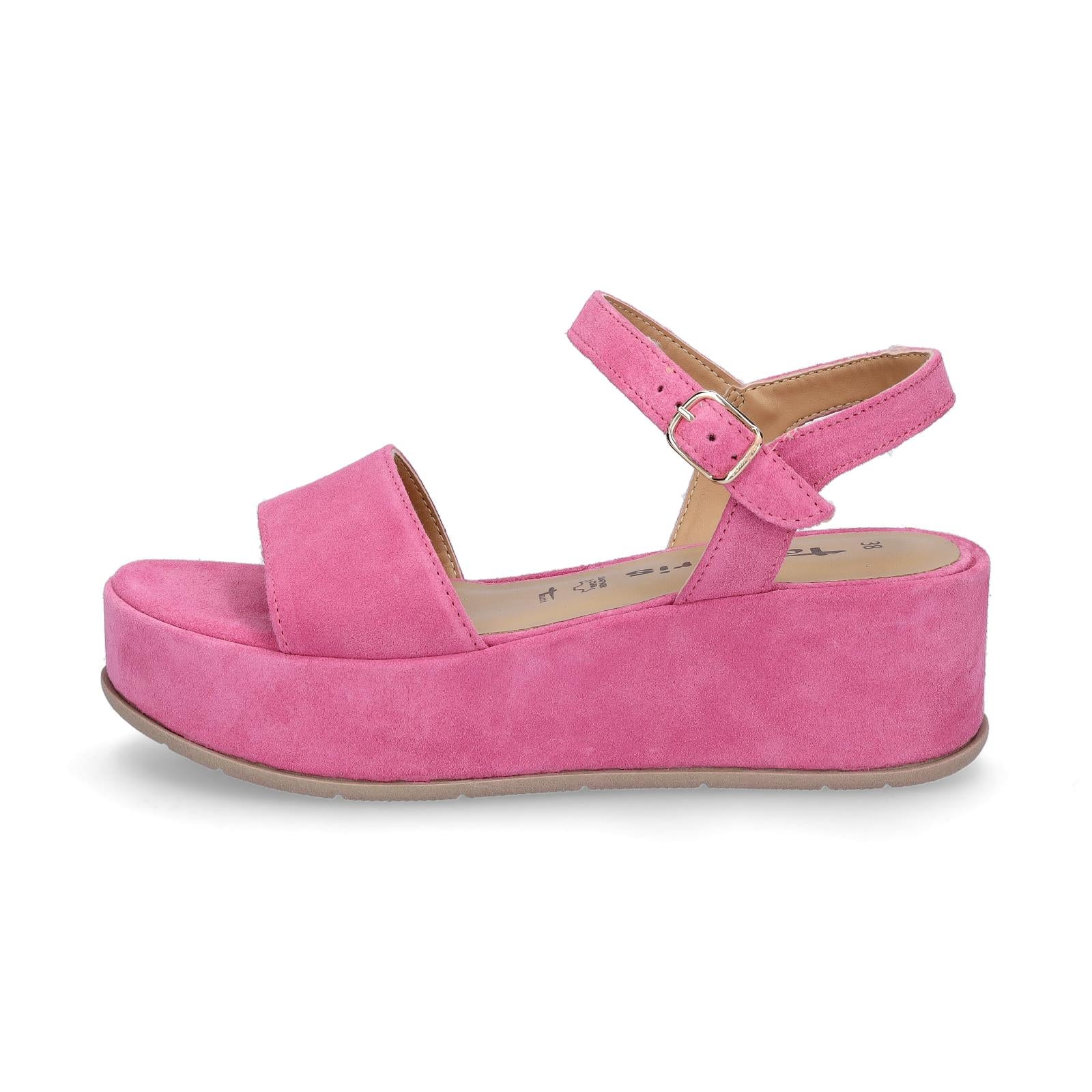 Tamaris women's platform sandal fuchsia