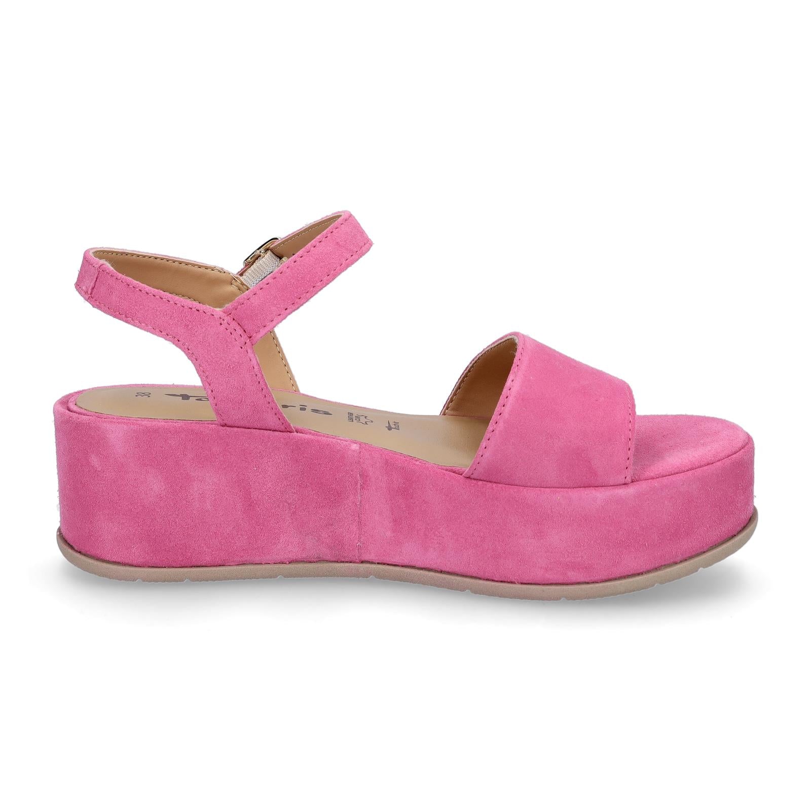 Tamaris women's platform sandal fuchsia