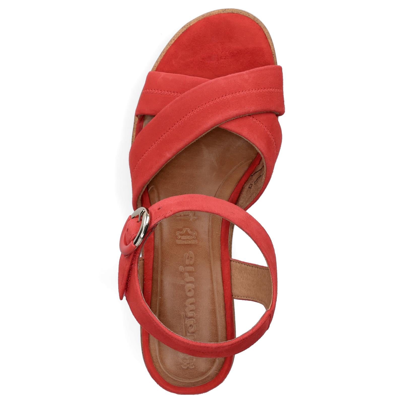 Tamaris Damen Keilsandalette rot