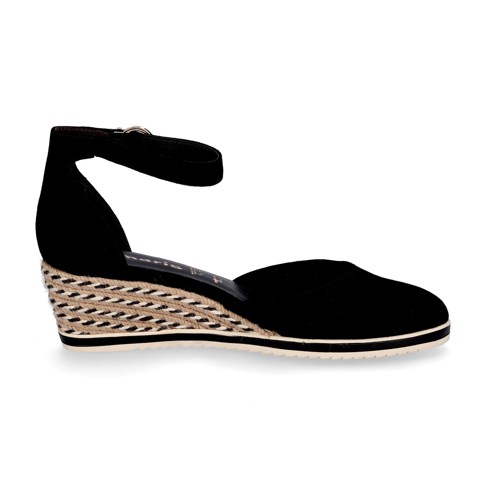 Tamaris Damen Keilsandalette schwarz