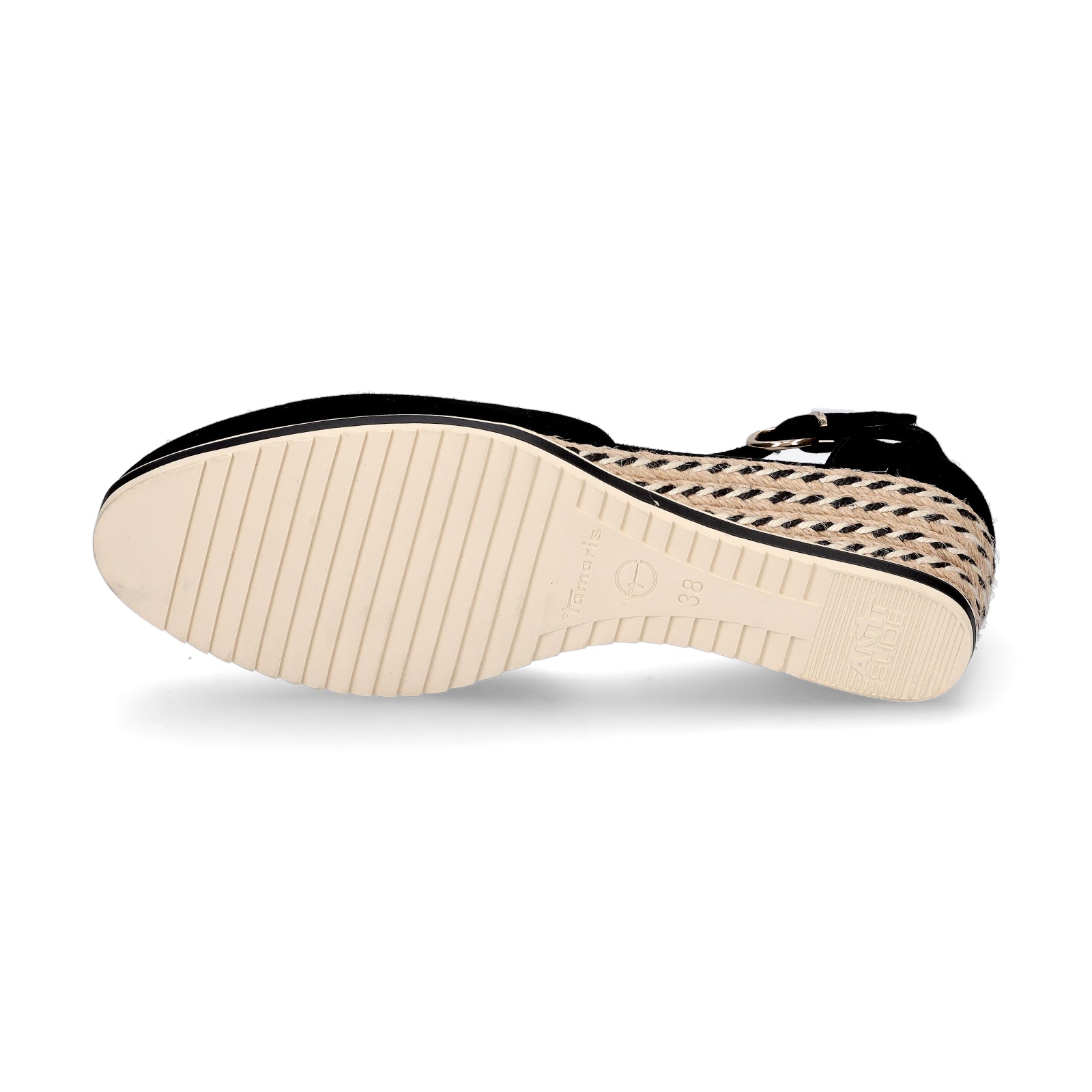 Tamaris Damen Keilsandalette schwarz