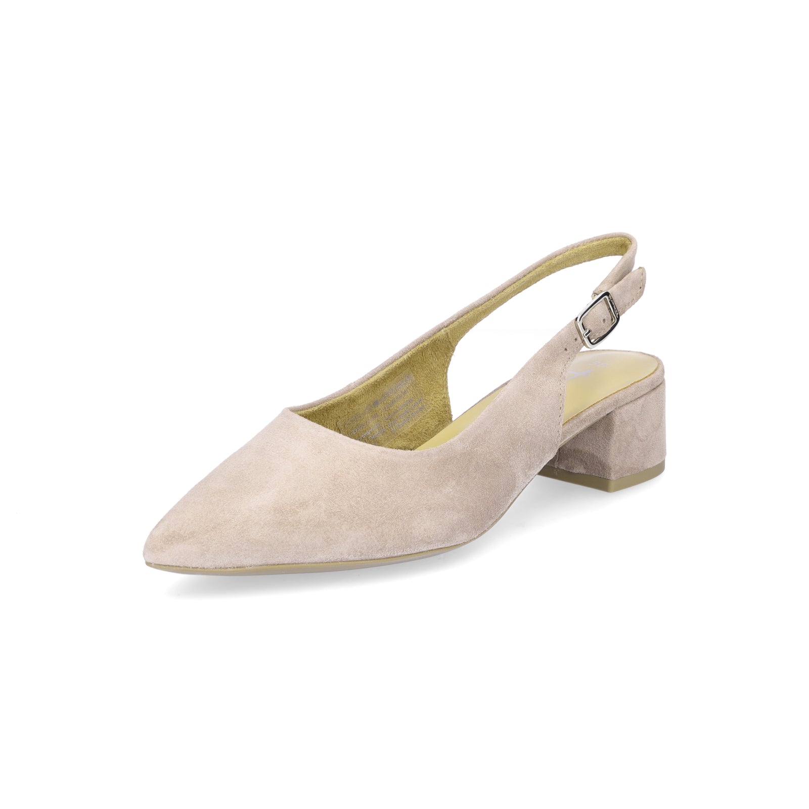 Tamaris Damen Leder Slingpumps taupe