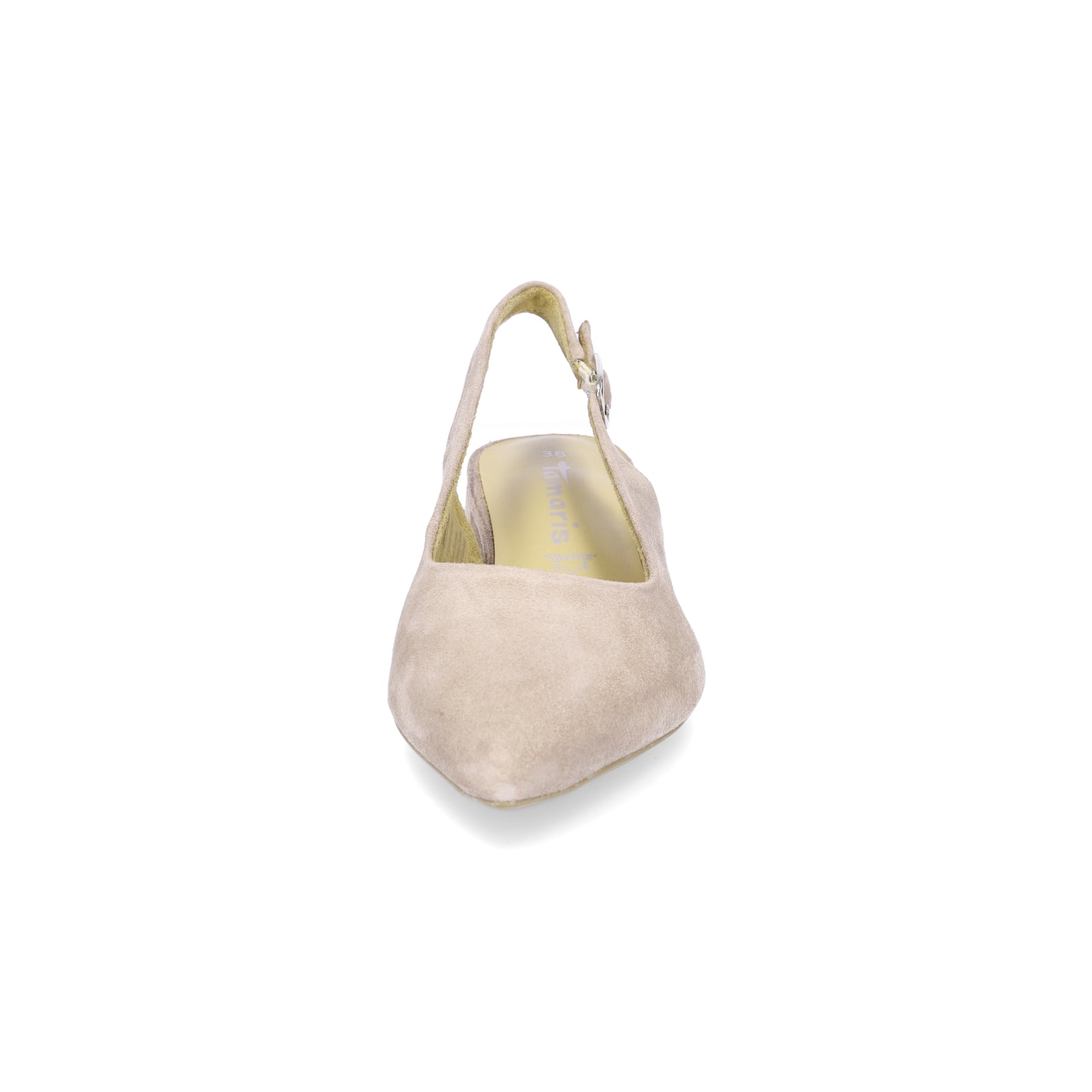 Tamaris Damen Leder Slingpumps taupe