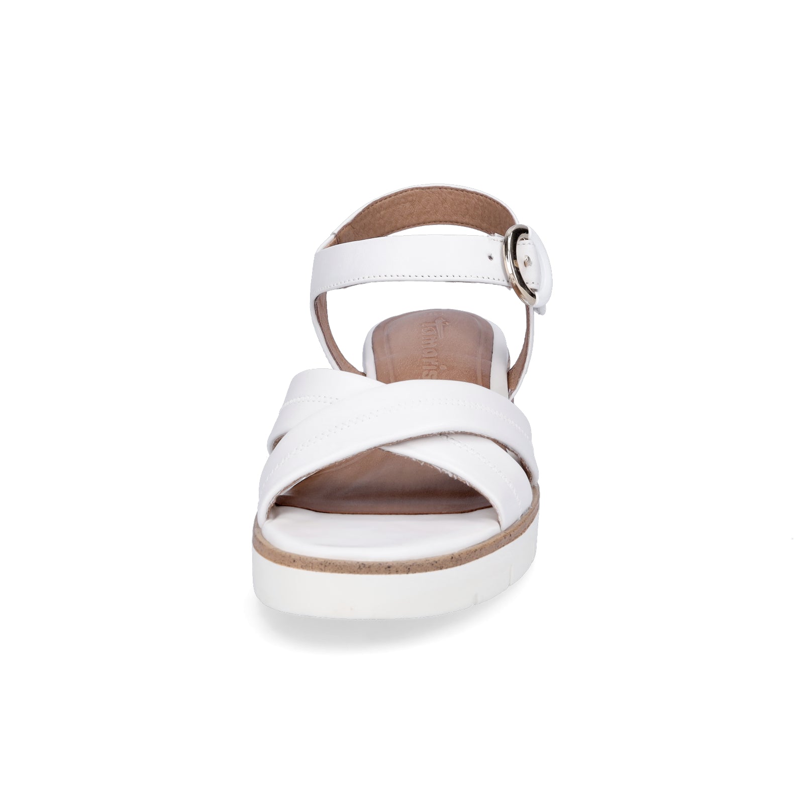 Tamaris women's wedge sandals white