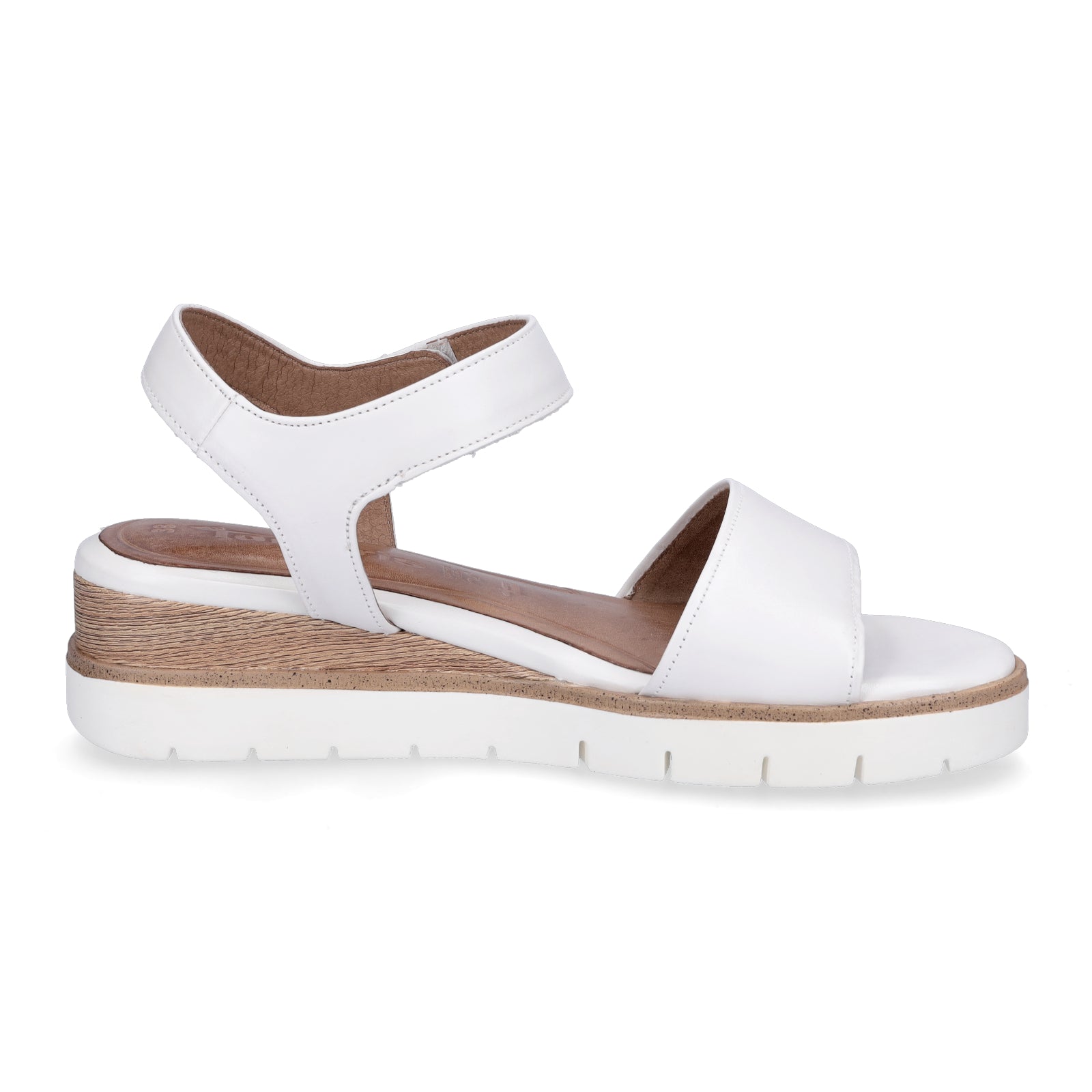 Tamaris women's wedge sandals white