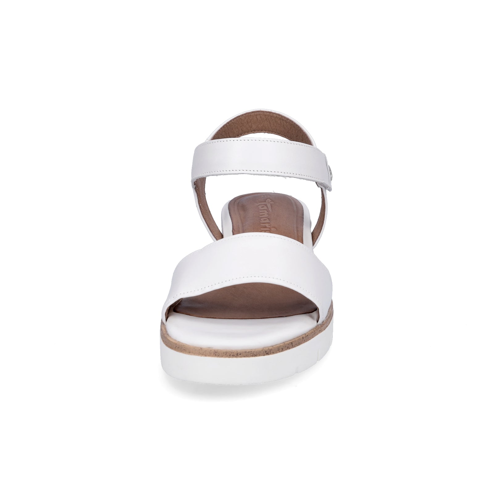 Tamaris women's wedge sandals white