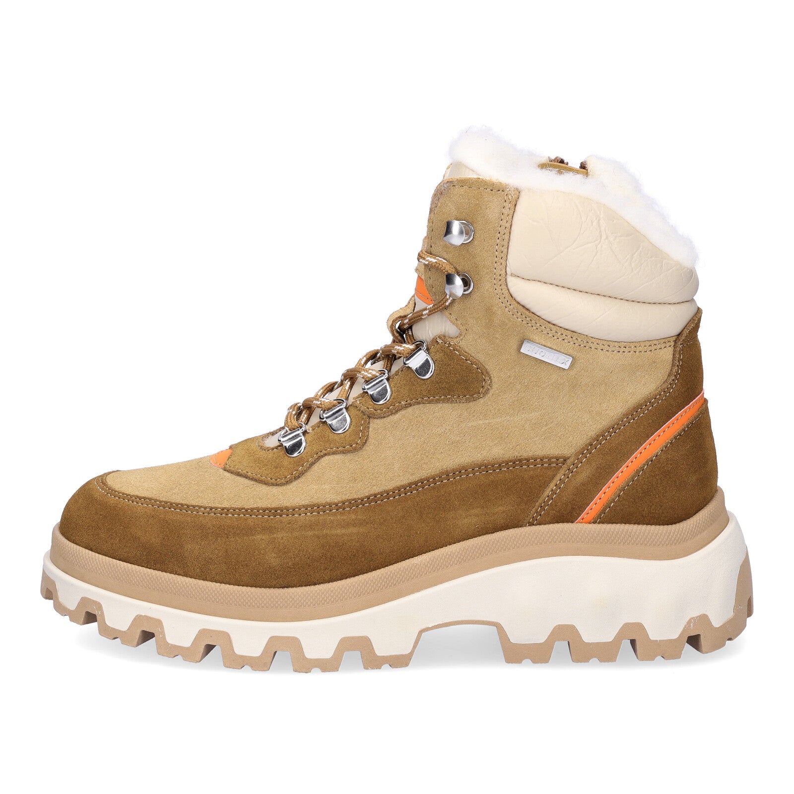 Tamaris women's hiking lace-up boots brown