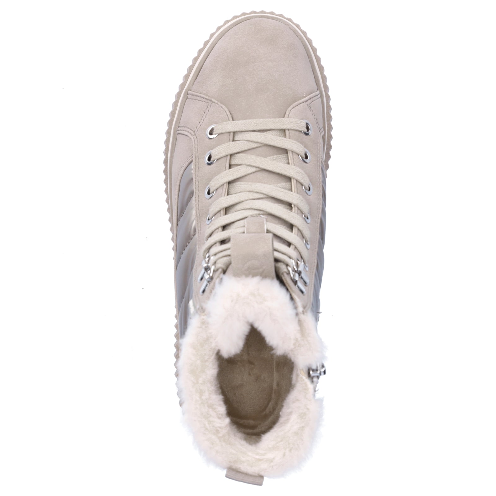 Tamaris Damen Schnürboot beige metallic