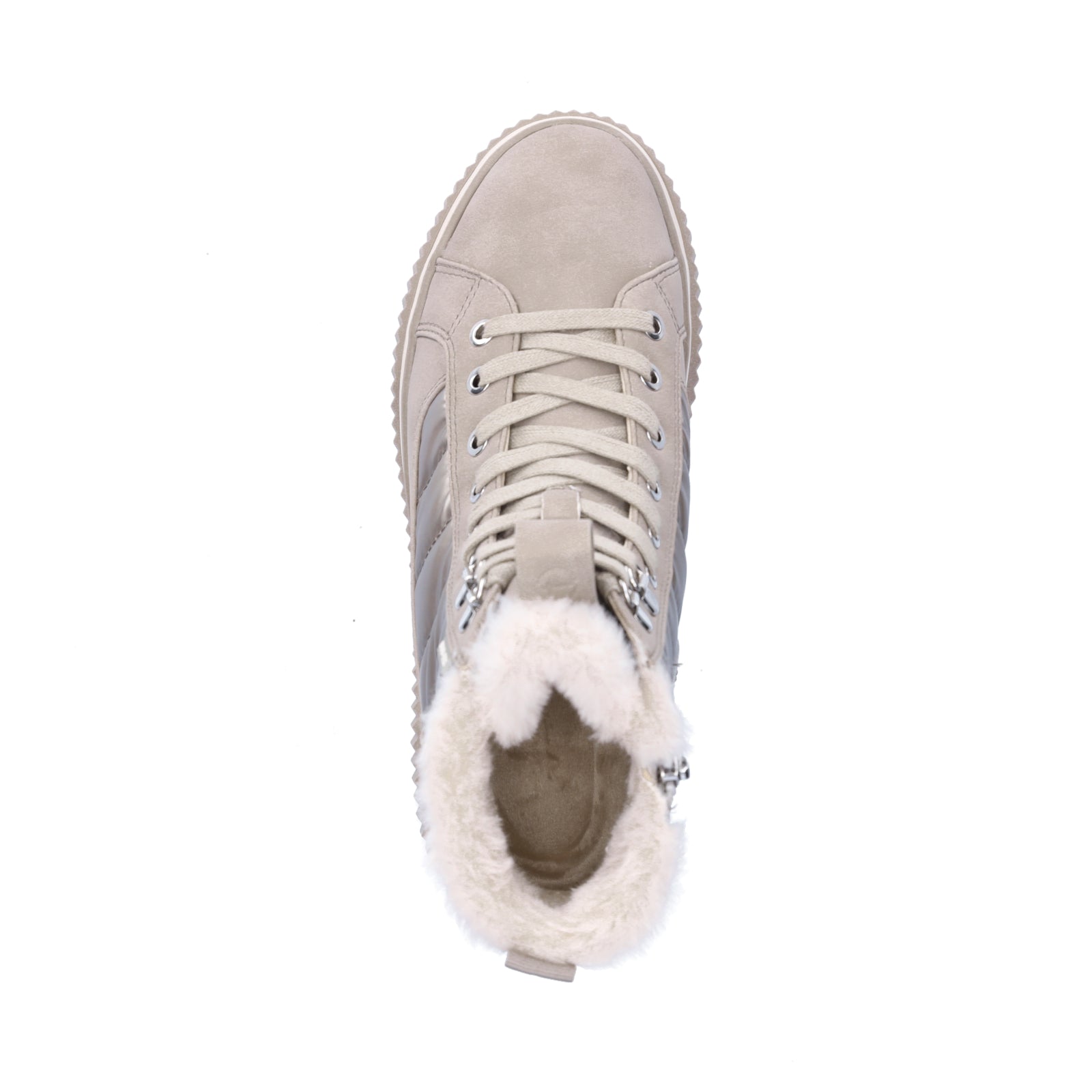 Tamaris Damen Schnürboot beige metallic