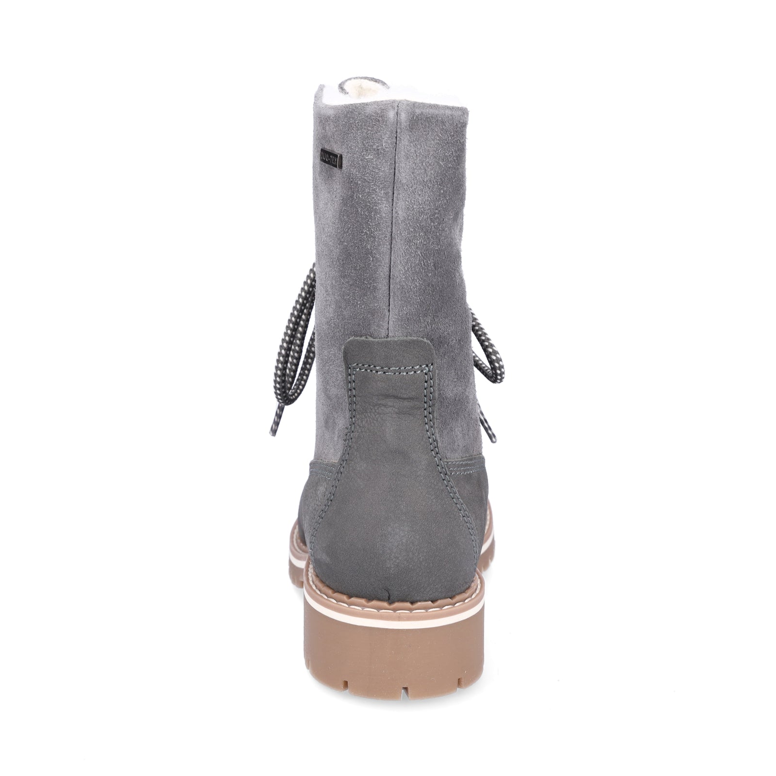 Tamaris women's leather lace-up boot anthracite