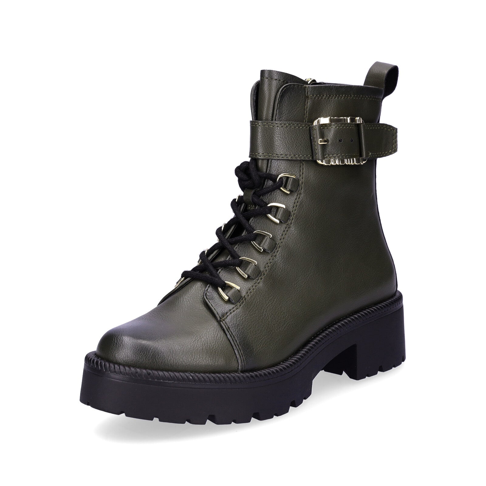 Tamaris women's lace-up boot dark green