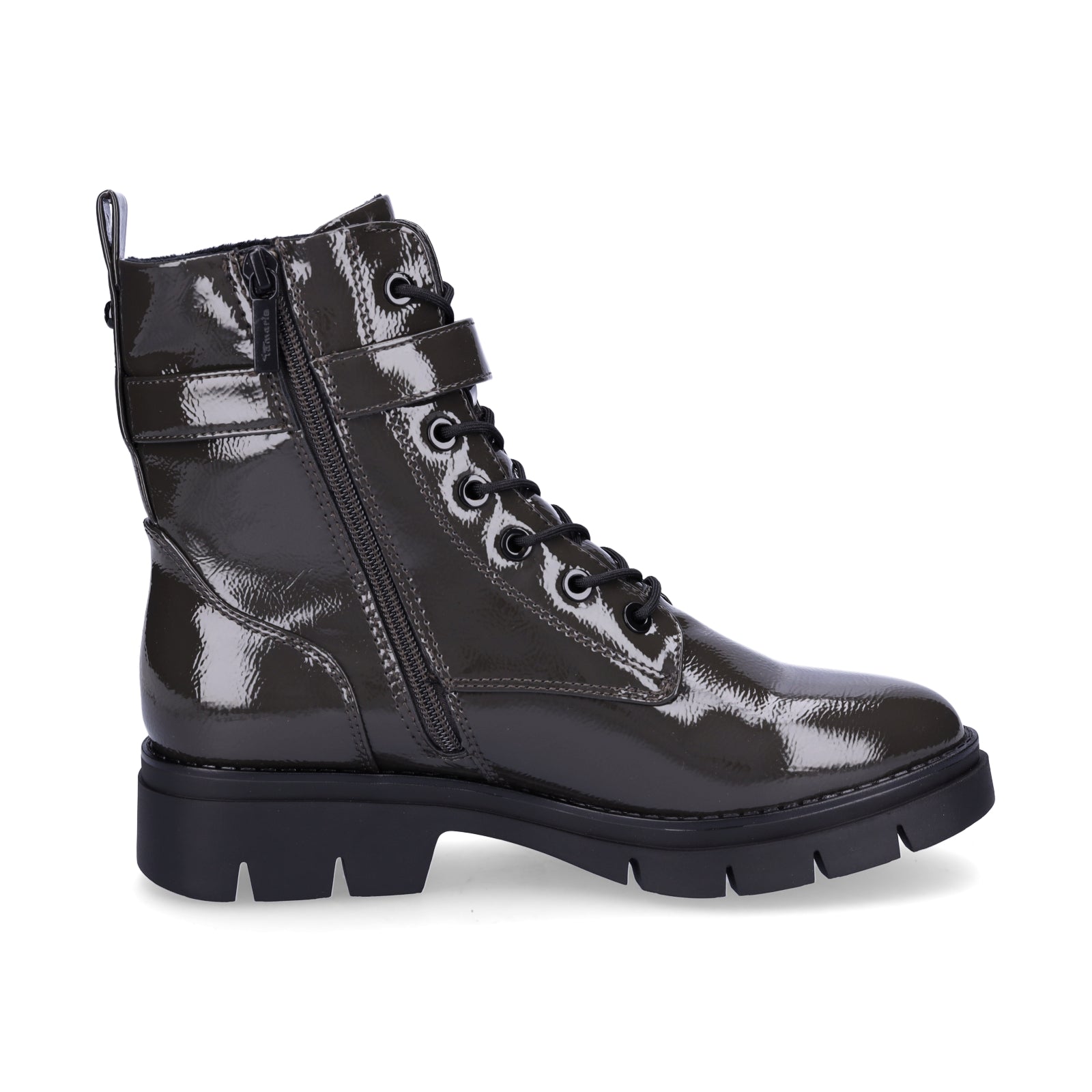 Tamaris Damen Schnürboot olive Lack