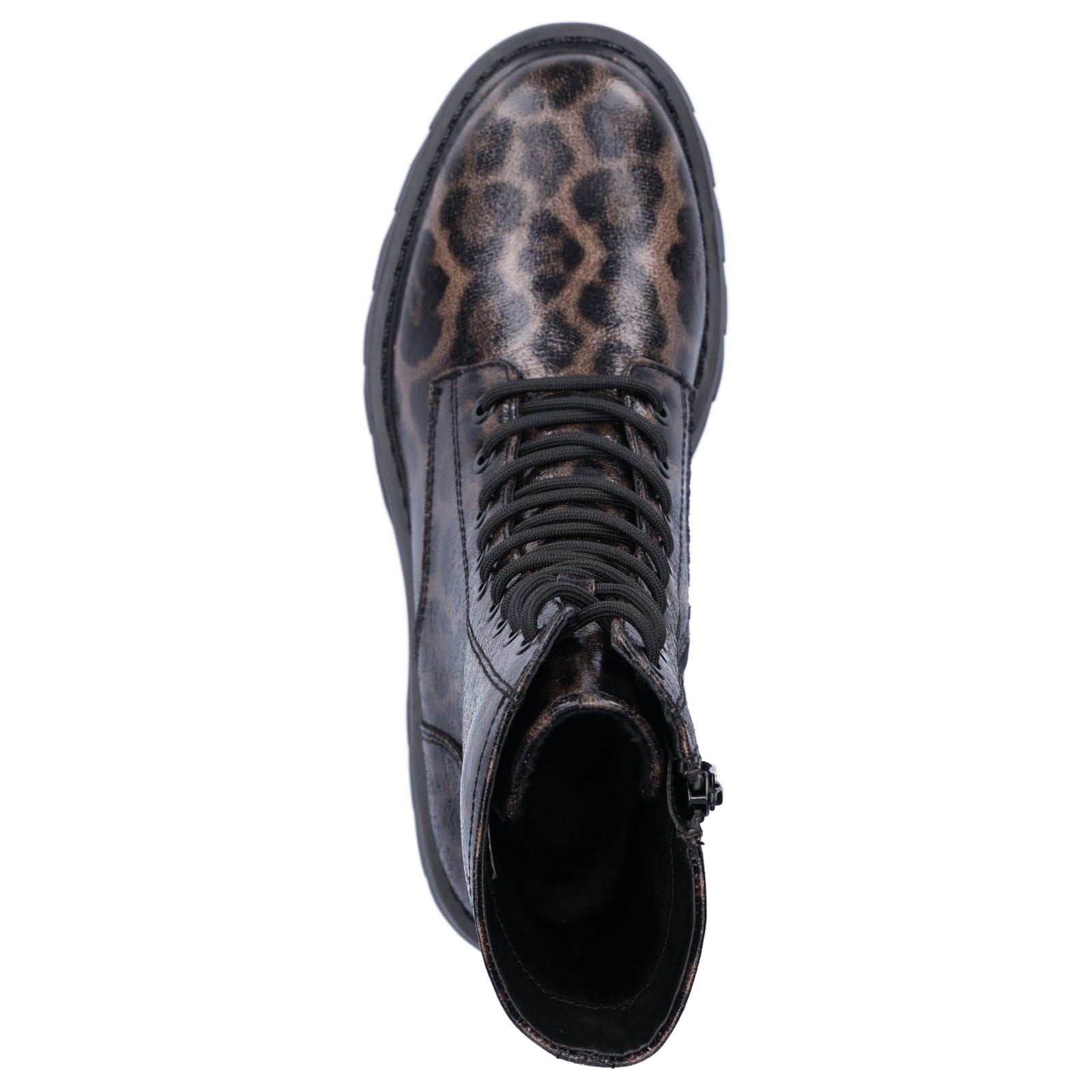 Tamaris Damen Schnürboot schwarz Leo