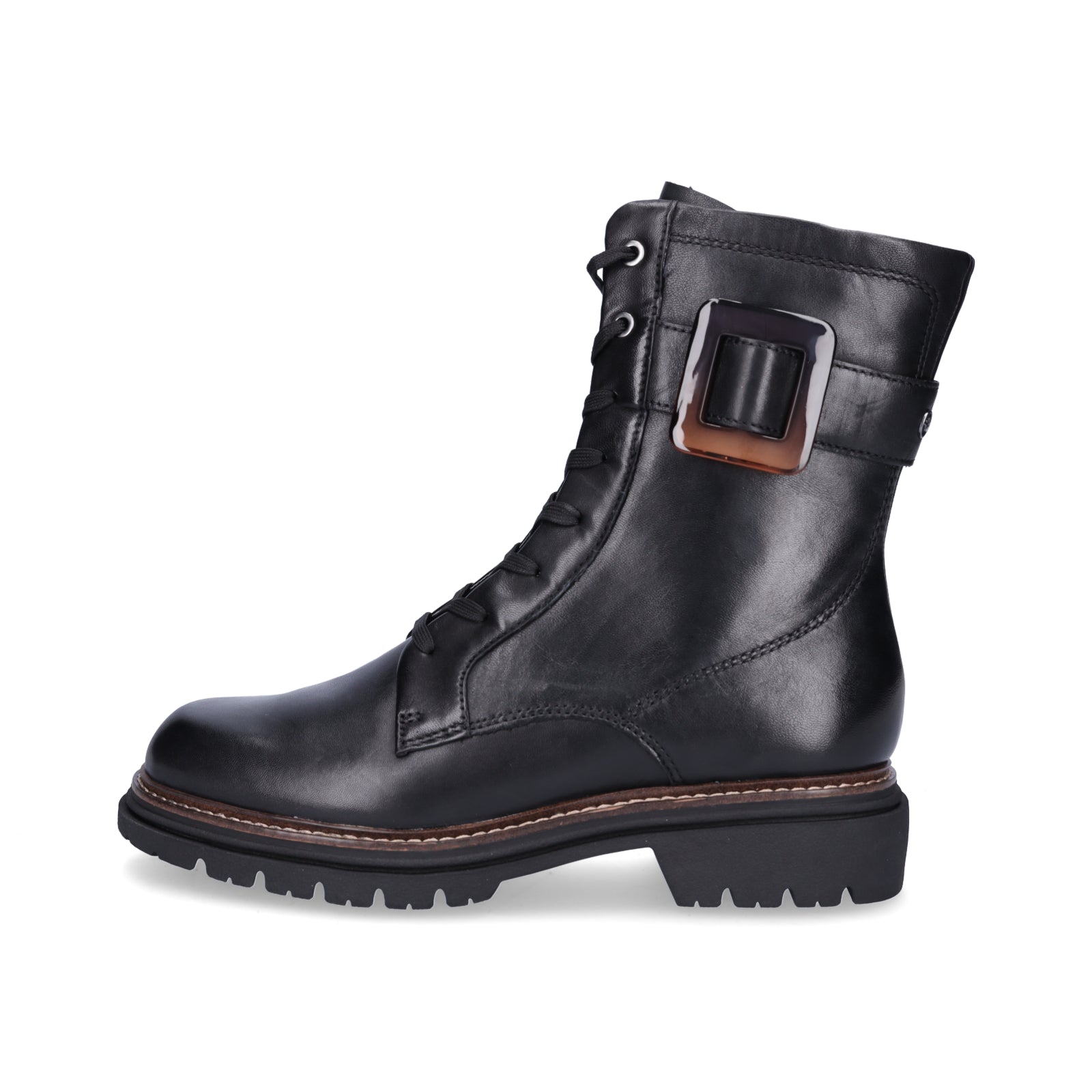 Tamaris women's lace-up boot black